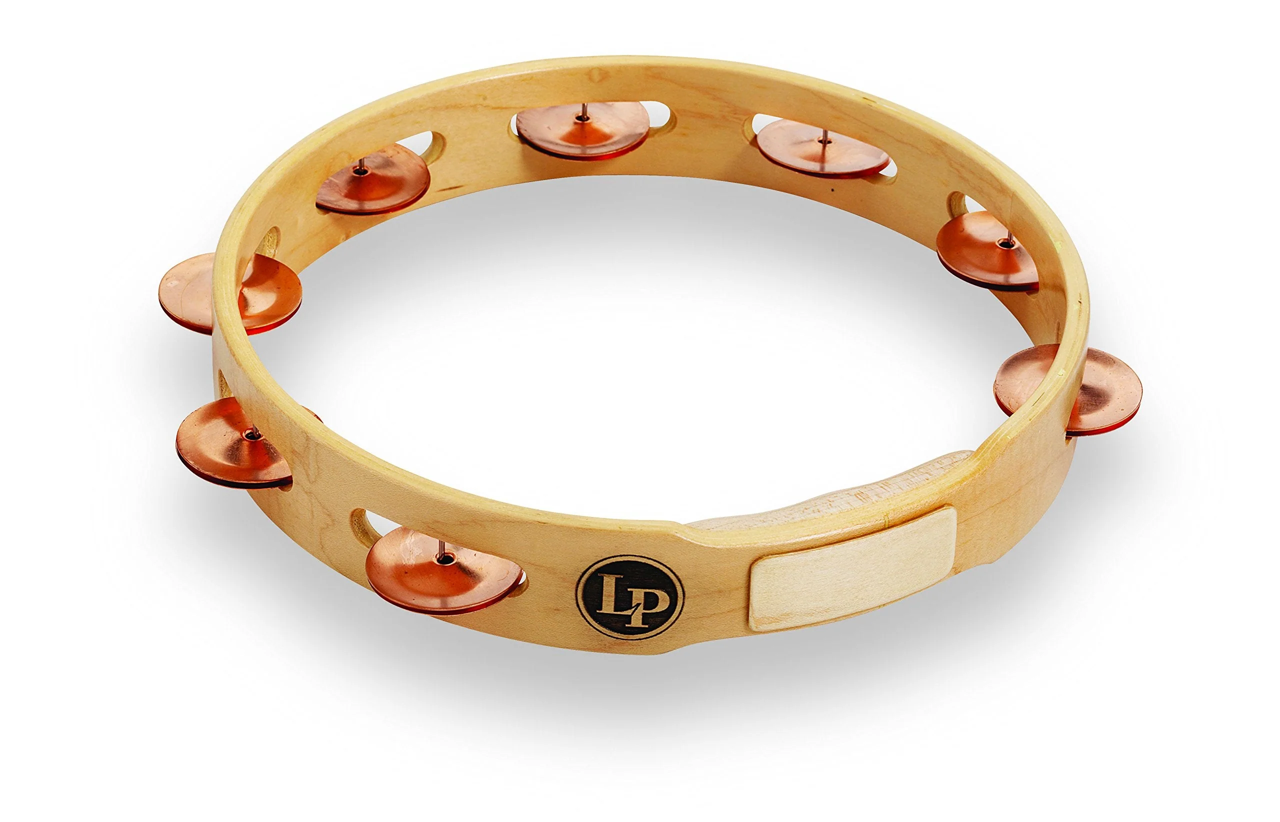 LP Accent 10" Single Row Wood Tambourine with Copper Jingles LP381-C