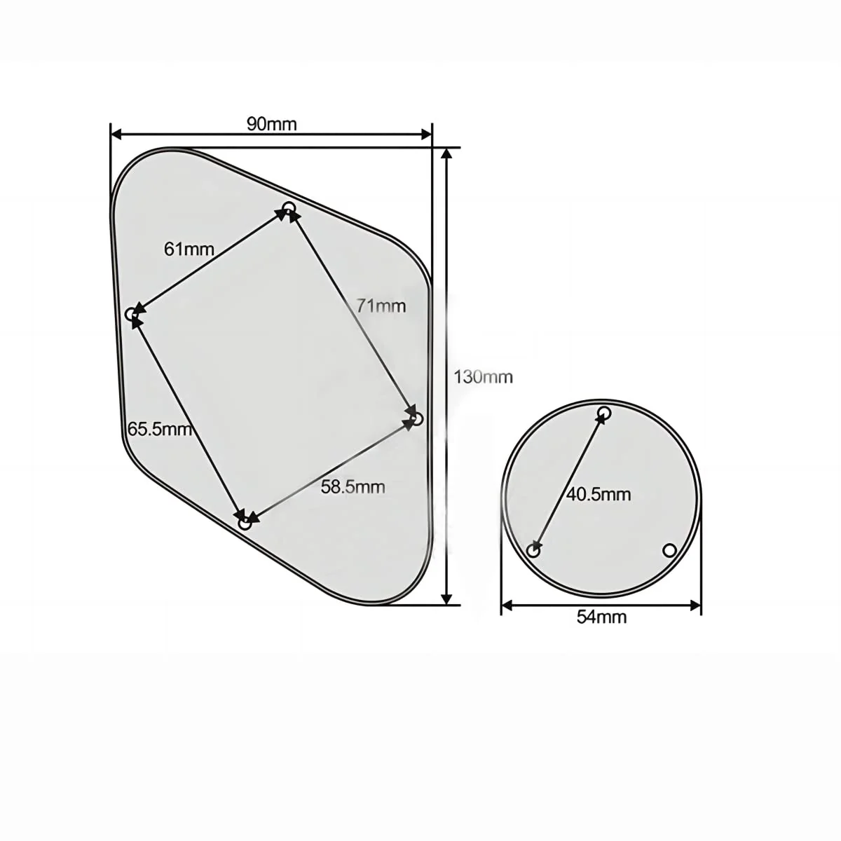 LP Control Back Plate and Switch Plate Cavity Cover Pickguard for China Made Epiphone Les Paul Clear - Image 2
