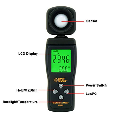 Lux Light Meter for Photography Grow Plants Led Photometer Lighting Intensity Brightness Measurement Pocket Digital Photo Illuminance Sensor - Image 2
