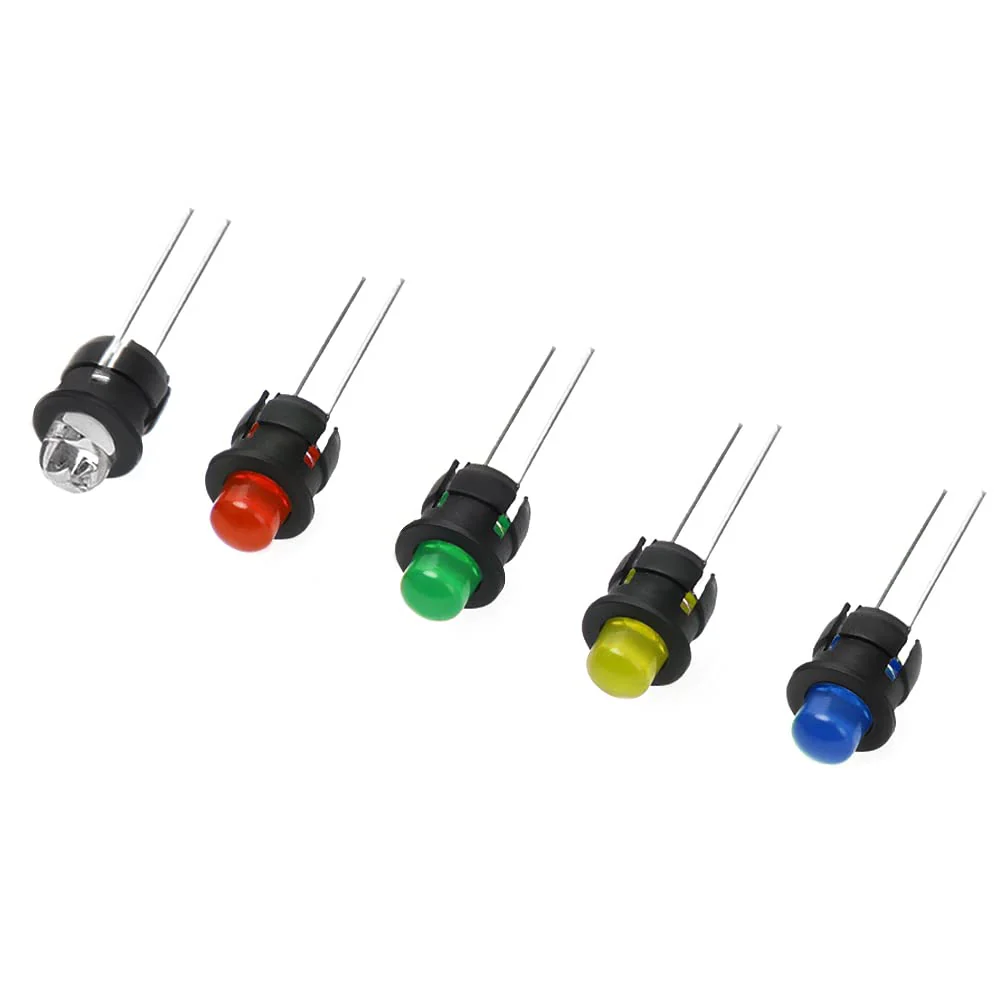 Lyeteung 150 pieces 5 mm plastic black LED diode holder, LED lamp holder, clip bezel mounting diode holder, LED socket, LED mounting clip 5mm Kunststoff - C - Image 4