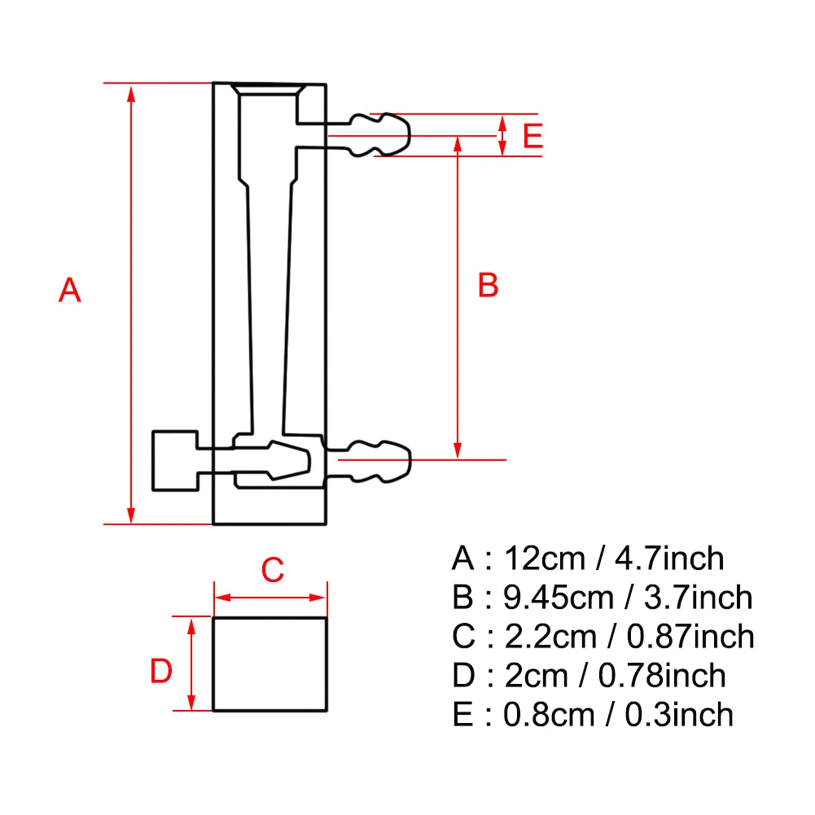LZQ 7 Flow Meter, Gas Flow Meter, 2-20LPM, Flow Meter, Gas Regulator with Control Valve for Oxygen/Air Gas - Image 3