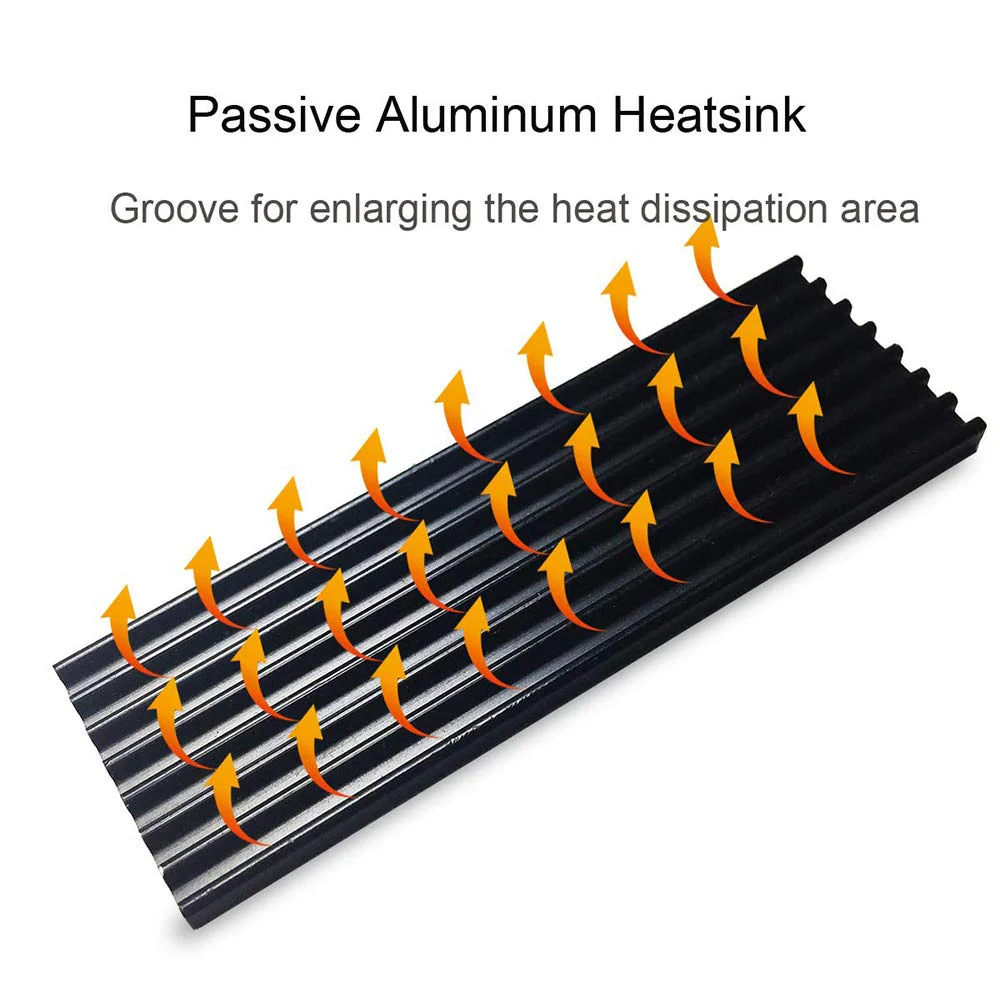 M.2 SSD Heatsink Heat Sink with Heat Conductive Adhesive Film Anti Thermal Bleed Heatsink Heatsink CPU IC Chip Circuit Board for LED Amplifier Aluminum 70mmĂ—22mmĂ—3mm - Image 3