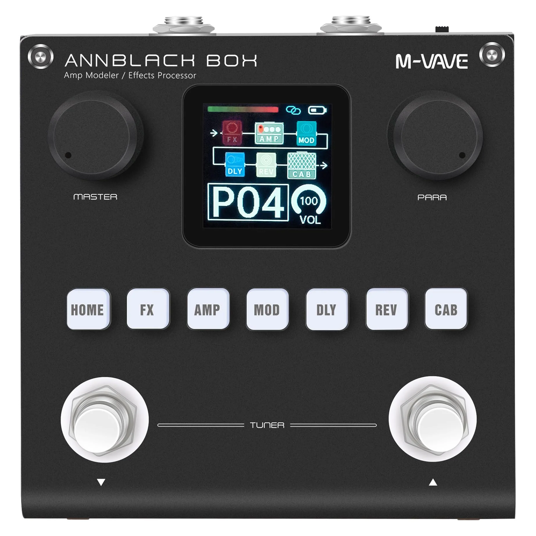 M-VAVE ANN Black Pedal Box Multi Effects Guitar Base Pedal - 80 Editable Presets With APP Create Your Paremeters Build in Battery ANN Blackbox