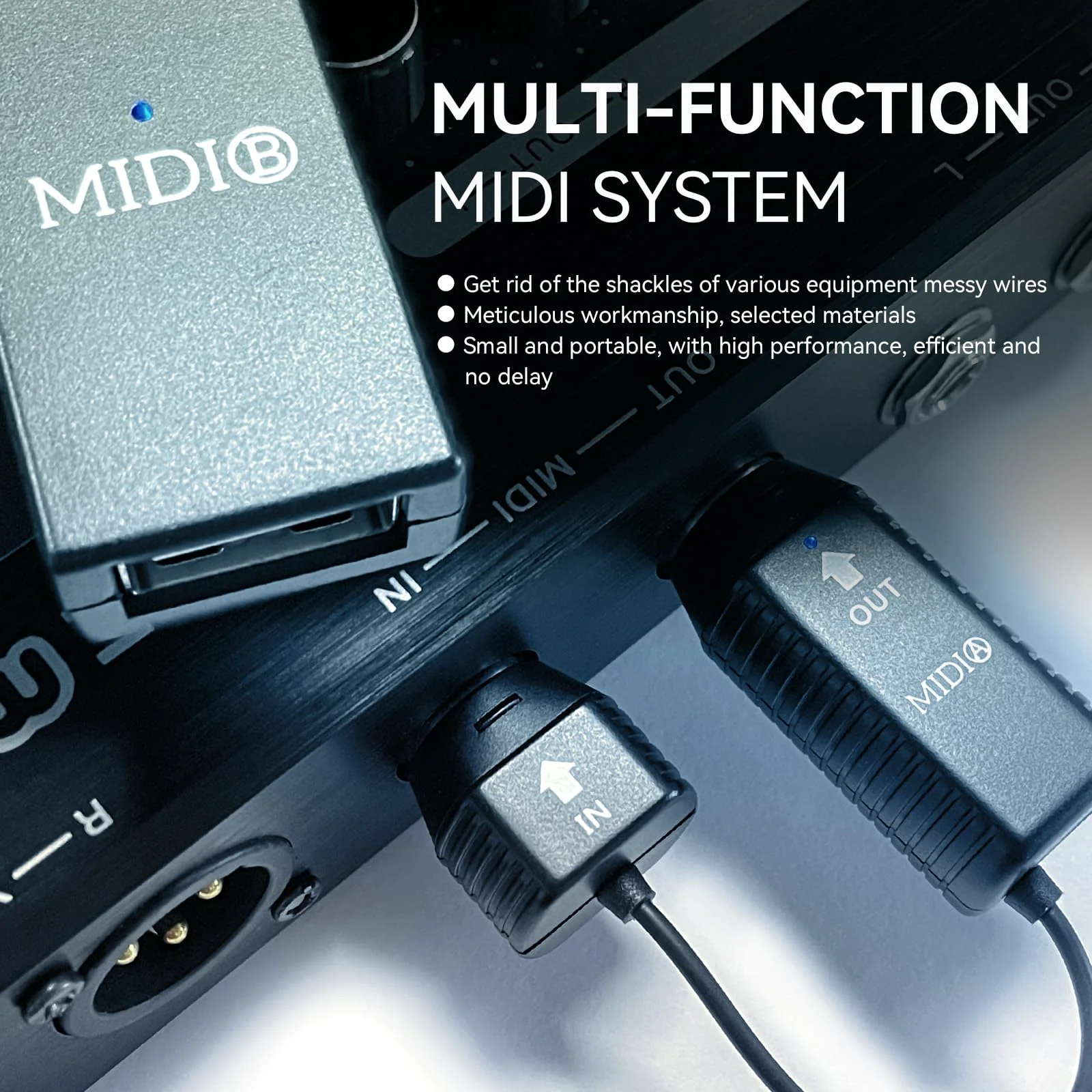M-VAVE Wireless MIDI Transmission System Ultra Low Latency, USB Bluetooth Option for MIDI Controller Mac, iOS, Windows, 5-PIN DIN Interface Wireless MIDI Keyboard Instrument Synthesizer - Image 6