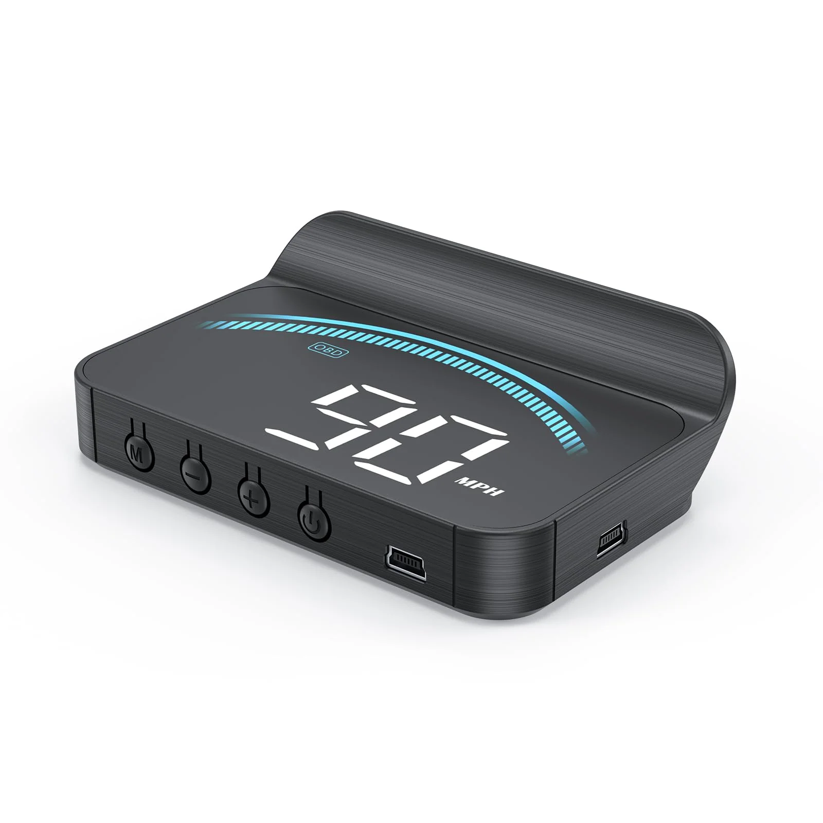 M11 Heads up Display Windshield Projector, OBD2/GPS Speedometer MPH with Speed, 3.5 inch CAR HUD Overspeed Warning, Display Water Temperature, Display Distance