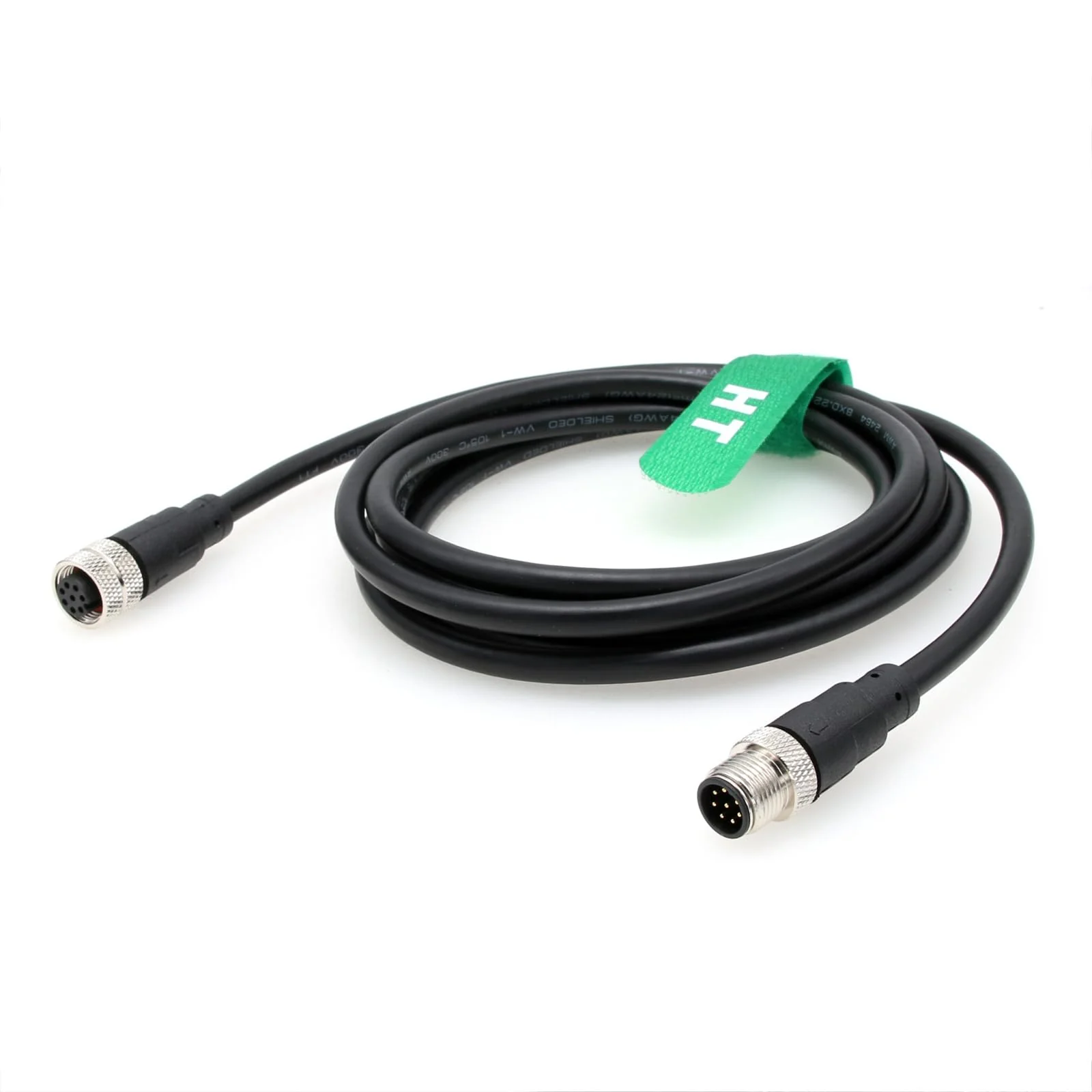 M12 A Coded 8 pin Female to 8 pin Male Cable for Cognex Sensor Camera Industrial Actuator Profibus Automation 5M
