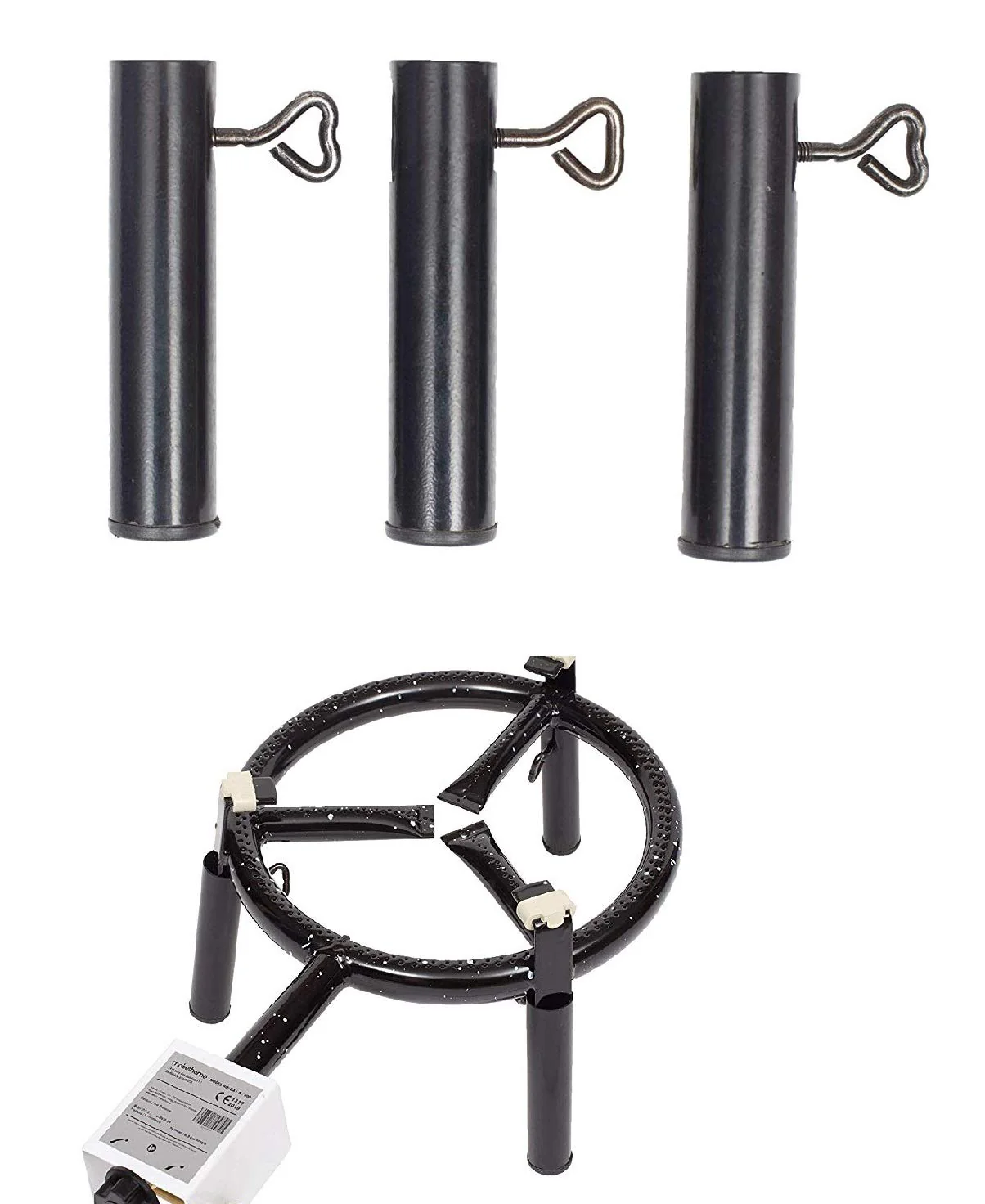 Mabel Home Support Legs for Paella Burner-Tripod Support- Paella Stand-Reinforced Legs (4 sizes) (7" to 28" Leg) 7" to 28" Leg