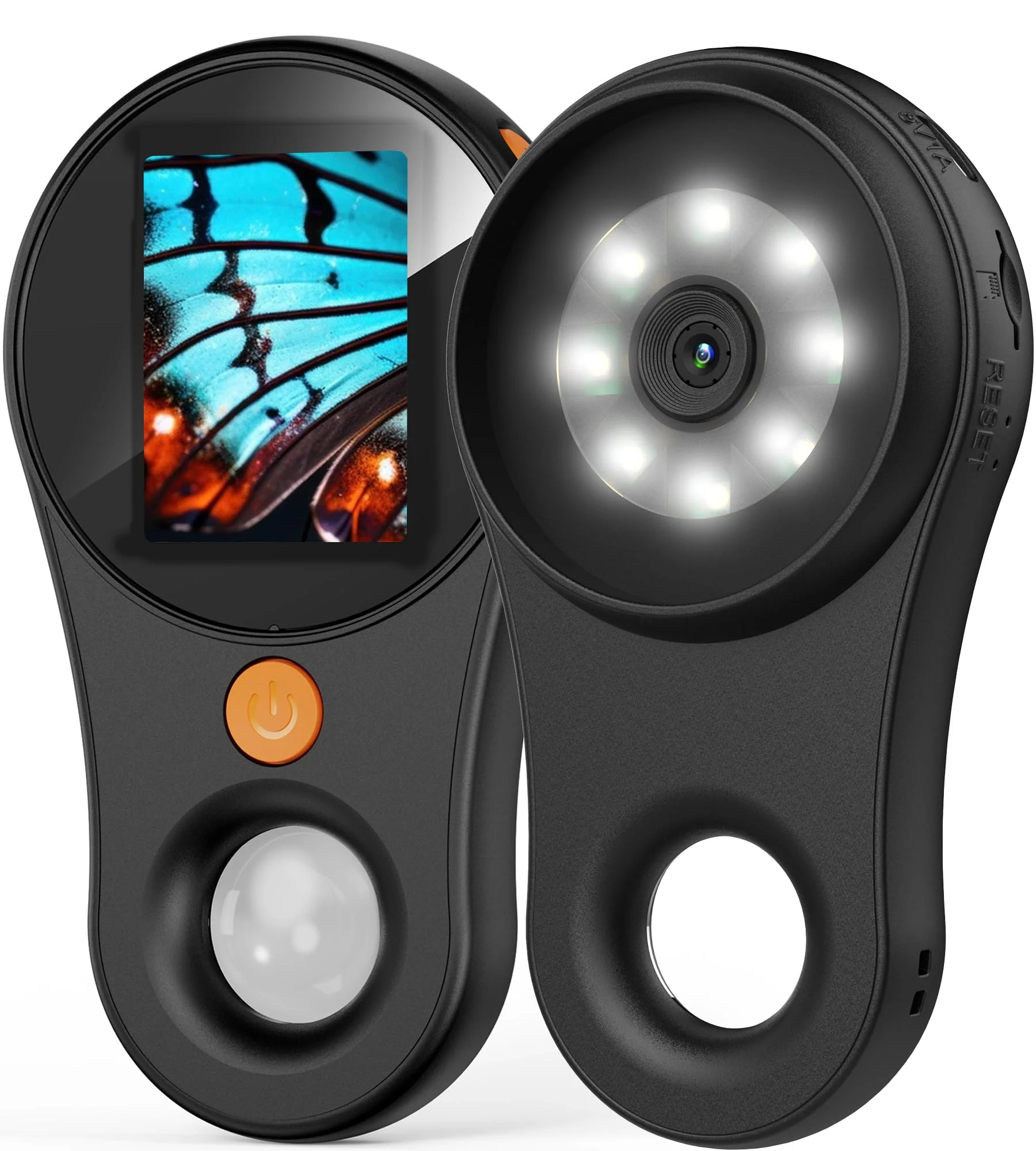 Macro Microscope Digital Fixed Focus 2.0 inch IPS Color Screen, 200w Pixel, 500x Magnification, Portable Handheld Magnifying Glass, Built-in 8LED Lights Compatible with Windows, Mac OS (Black) Black