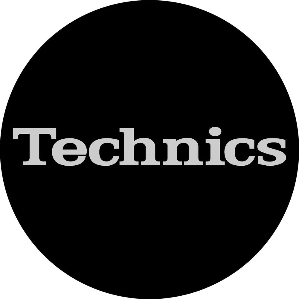 MAGMA Technics 60638 Simple T2 Logo Design Slipmat-Black/Silver Grey