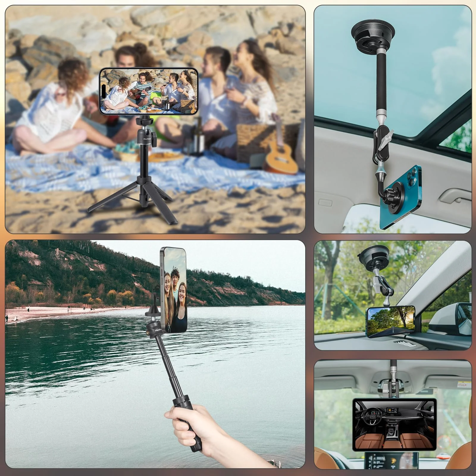Magnetic Phone Tripod Mount Adapter with 1/4"-20 Screw Hole, Compatible with Magsafe for iPhone 17/16/15/14/13 Plus Pro Max Mini Series, Adjustable Phone Holder for Tripod, Ring Light, Selfie Sticks - Image 7