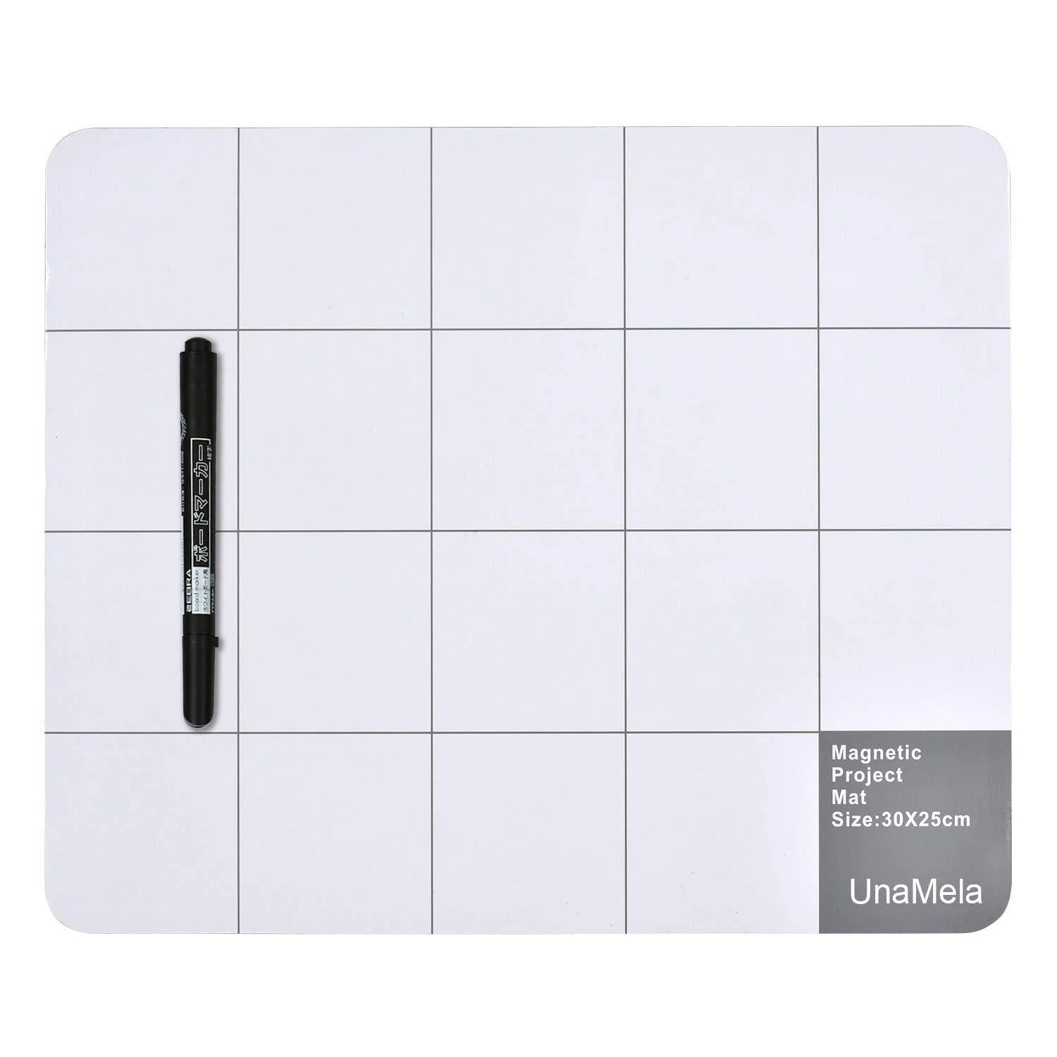 Magnetic Pro Mat Unamela Large Size Writing Note mat with Dry Erase Pen - preventing Losing Screws When Repairing Cell Phone,Laptop or Other Electronics (11.8 inch x9.8 inch)