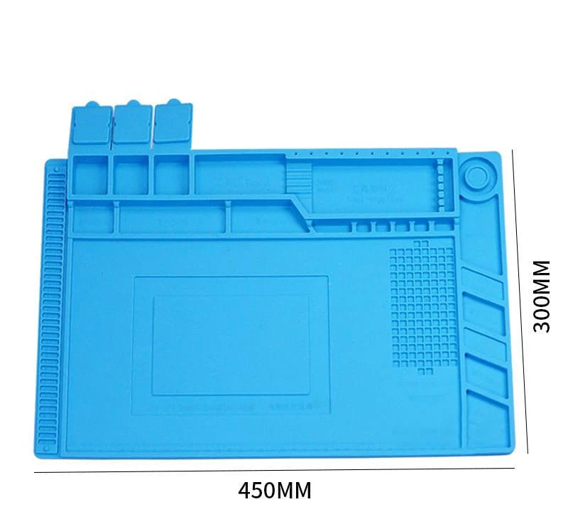 Magnetic Soldering Mat, 45 x 30 cm, Repair and Soldering Mat, Silicone, 500°C Workbench Mat, for Repairing Watches, Phones, Laptops - Image 2