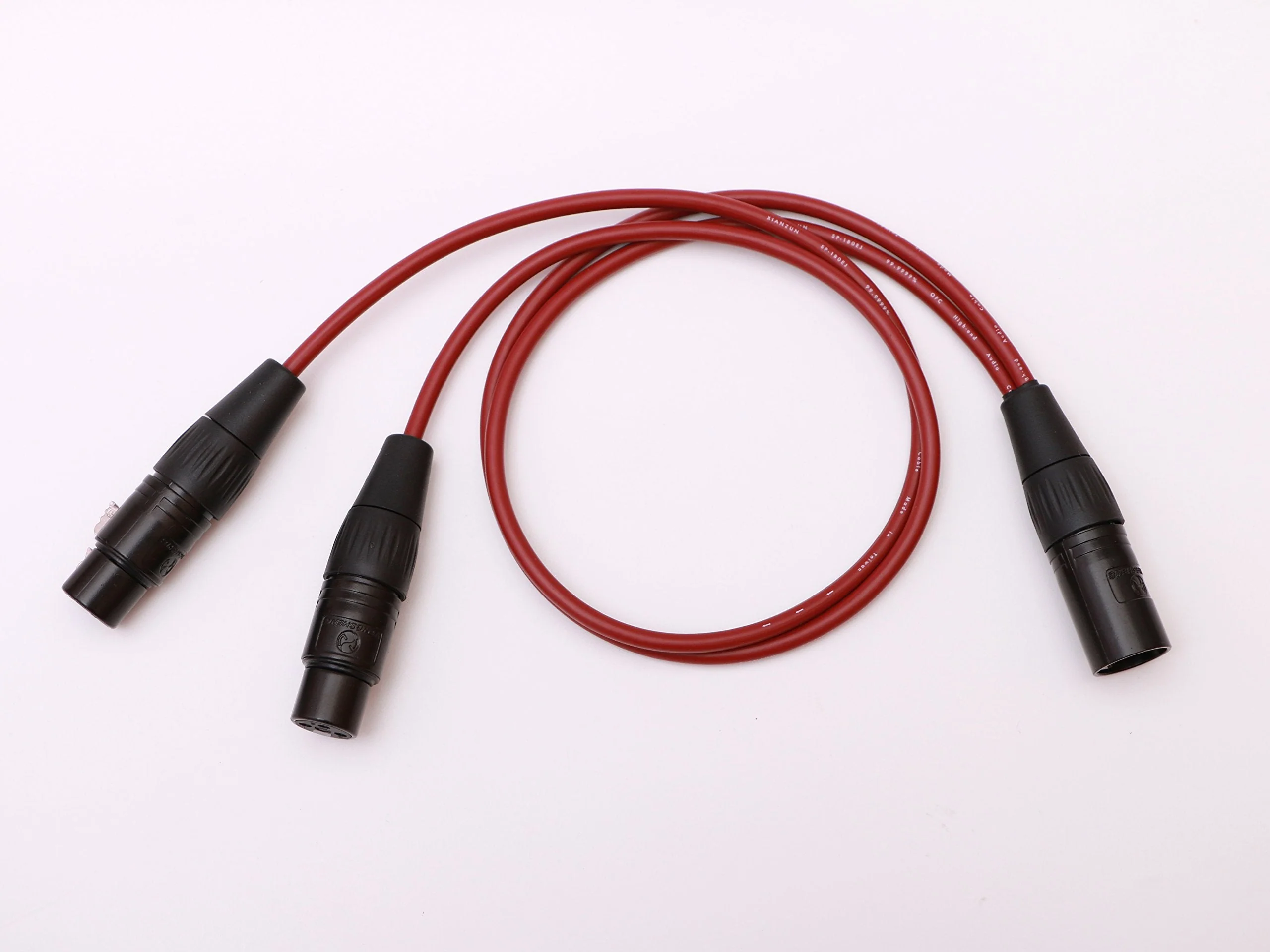 Male 5pin XLR to 2 Port Female 3pin XLR Balanced Audio Cable 6N OFC for Arri Alexa