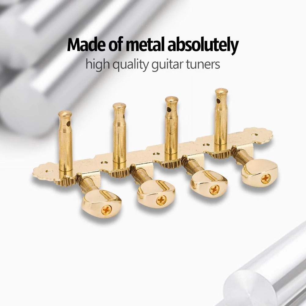 Mandolin Tuning Pegs, Heads Tuners Tuning Button Accessories for Mandolin (Gold) - Image 2