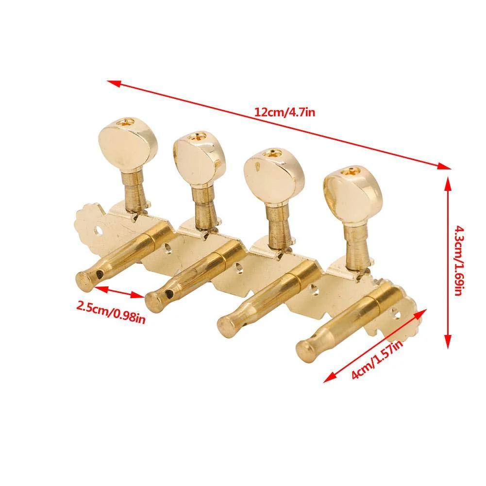 Mandolin Tuning Pegs, Heads Tuners Tuning Button Accessories for Mandolin (Gold) - Image 6