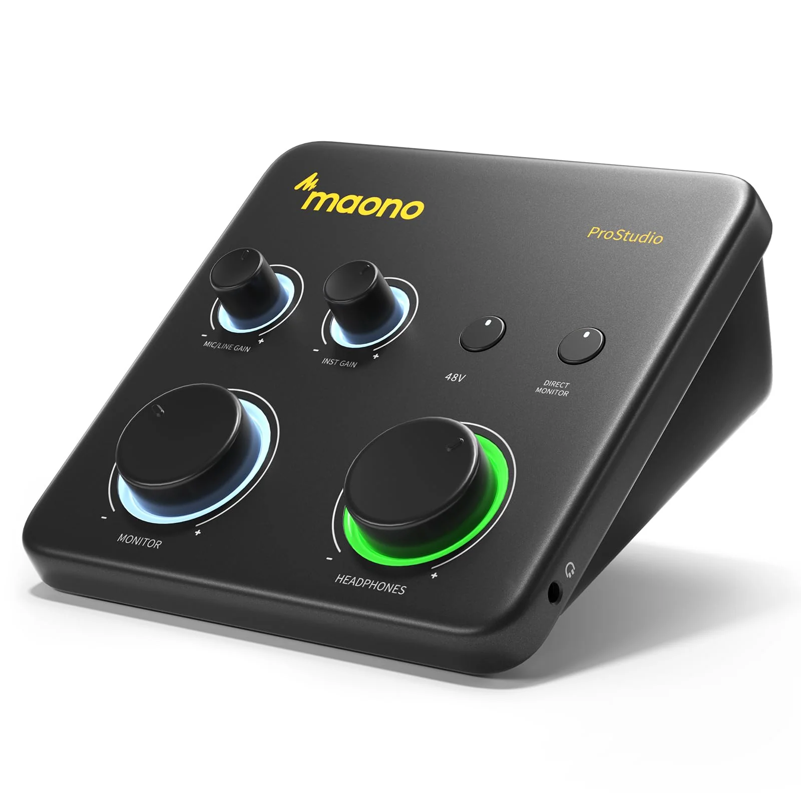 MAONO USB Audio Interface for PC: Interface with XLR Input 24-bit/192kHz Routing Software LOOPBACK ASIO Driver for Recording Music, Home-Studio, Guitar, Podcast, Streaming, DAW(PS22 Lite Black) PS22 Lite Black