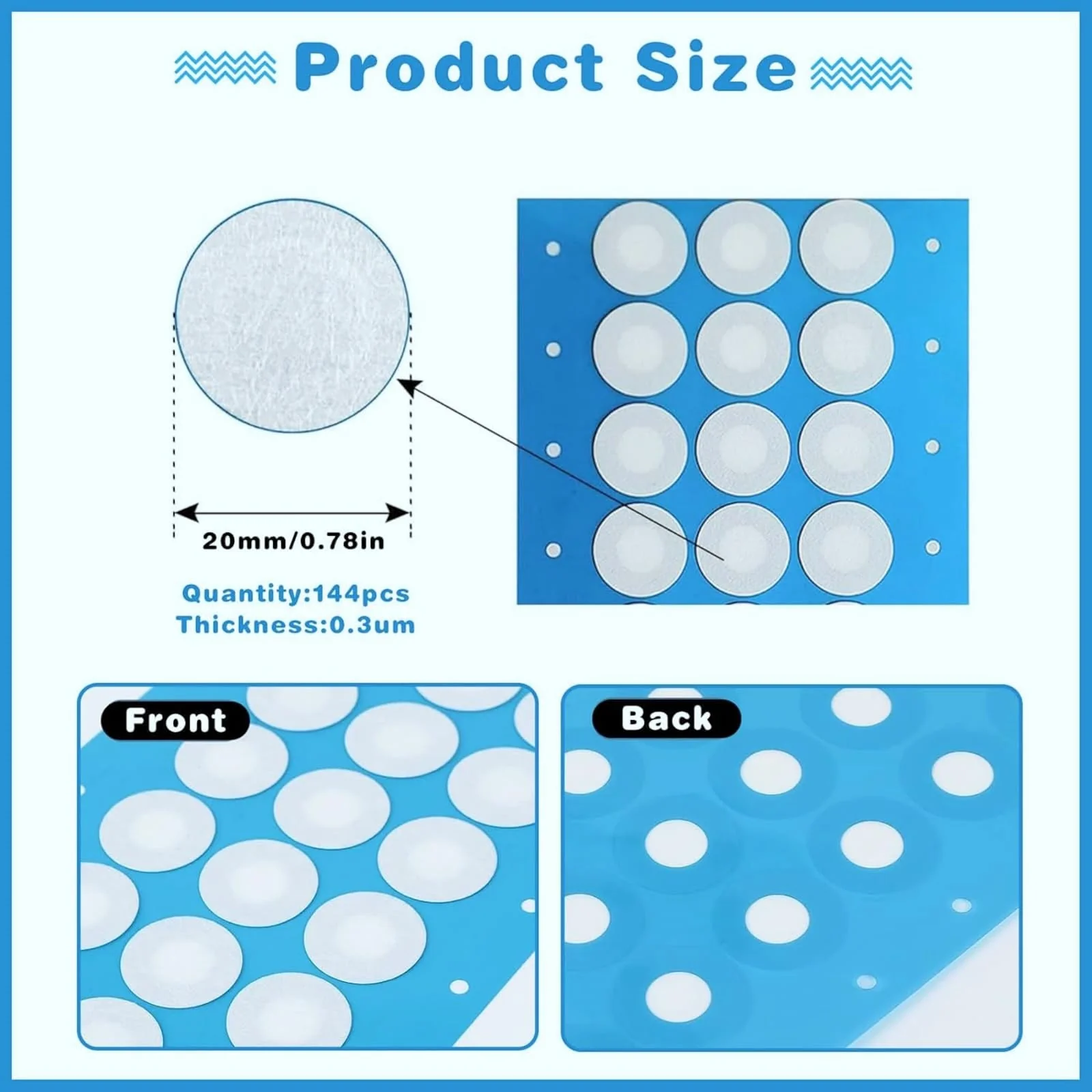 Mason Jars High Quality Pack of 144 Filter Paper Stickers - Strong Adhesion, Ideal for Mushroom Growing, Perfect Mouth Bands - Image 2