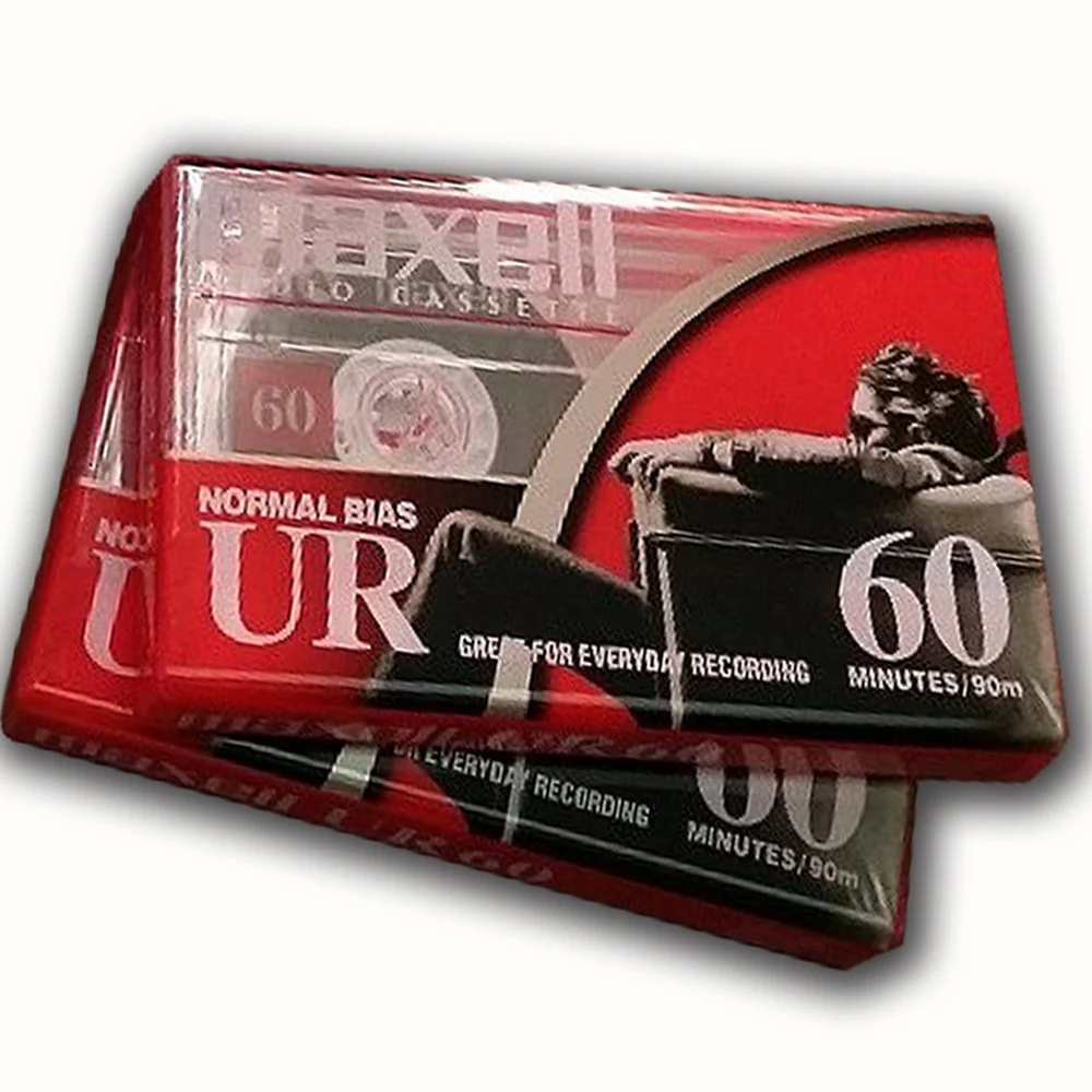 Maxell Audio Cassette - Blank Media, Cassette, Red, 60 Min, Pack of 10