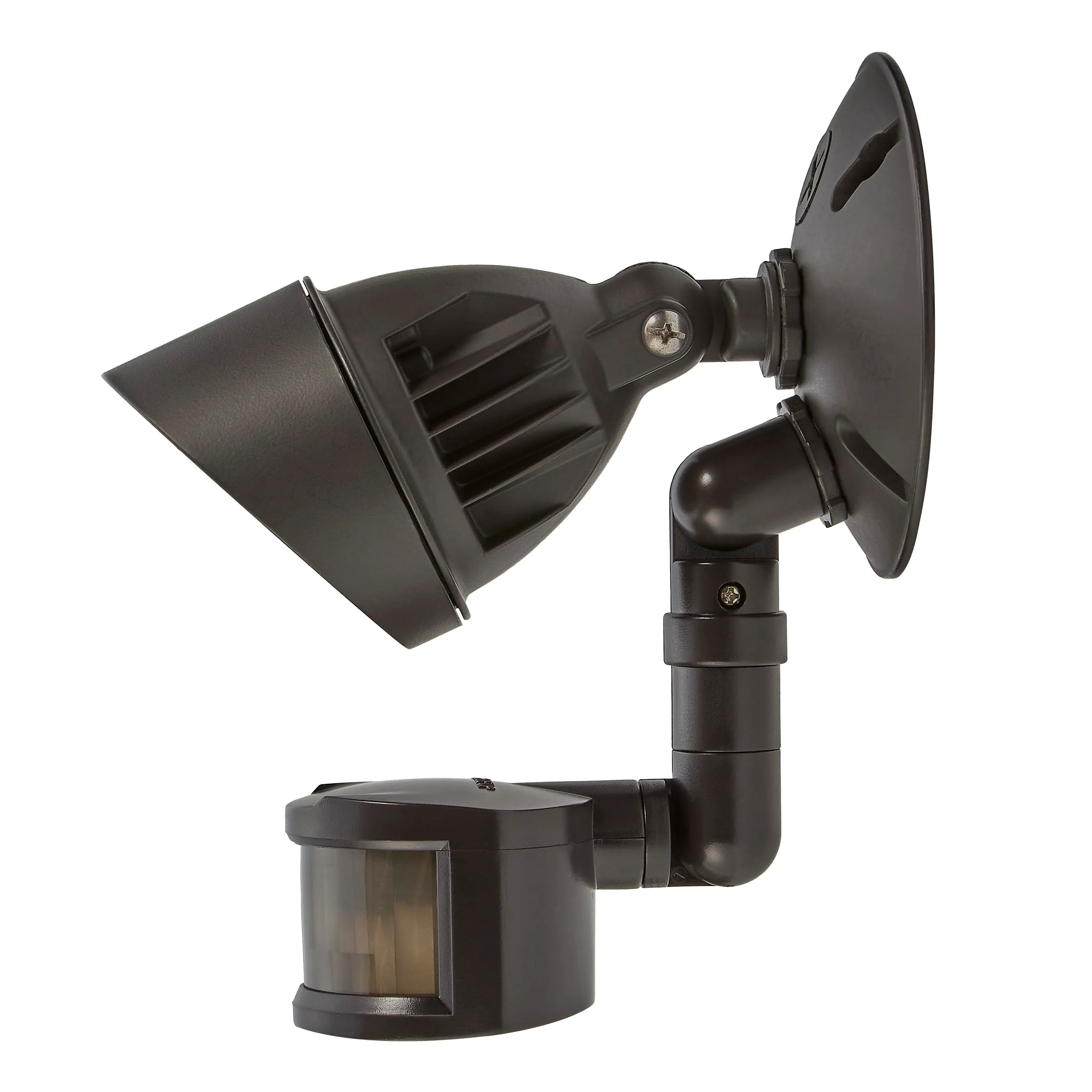 Maxxima LED Outdoor Flood Wall Light, Exterior Security Light with Adjustable Head, 800 Lumens, Featuring Motion Sensor and Dusk to Dawn Sensor, 3000K Warm White, Brown Fixture - Image 2