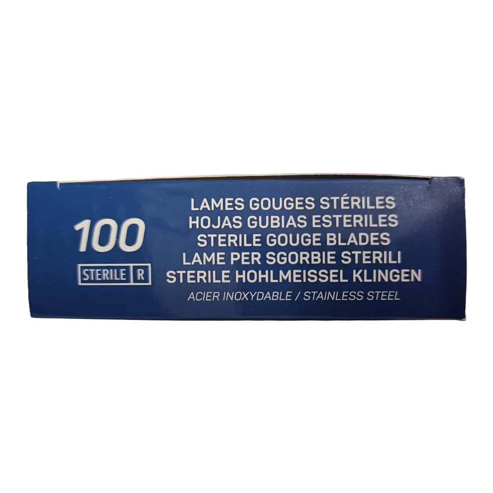 May Hollow Chisel Blades Scalpel Set for Podiatry & Foot Care - Scalpel Holder No. 3 & 10 Sterile Carbon Steel Blades Figure 10 - Image 3
