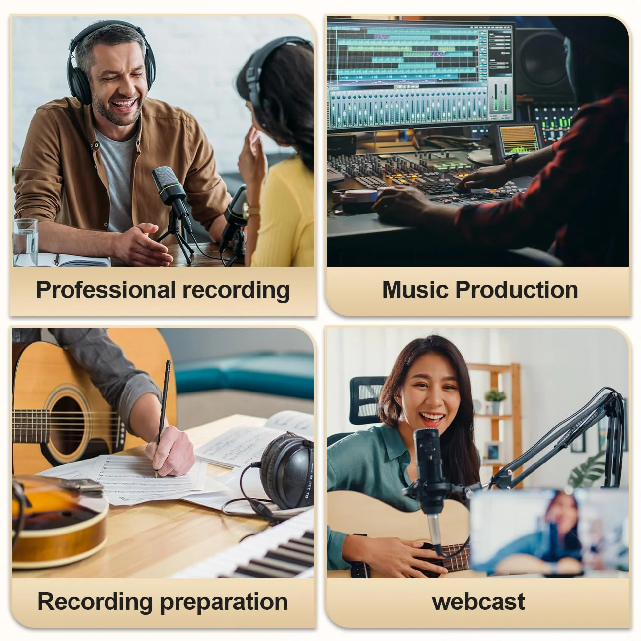 MB28 USB Audio Interface for PC & Mac: 2x2 Guitar & Recording, 24Bit/192kHz, 48V Phantom Power for Podcasting & Music Production - Image 8