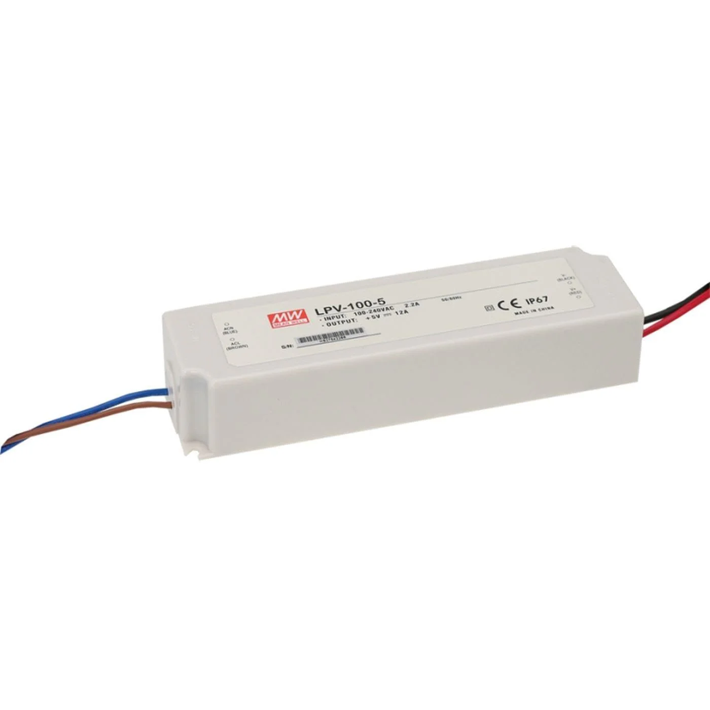 MeanWell, LPV-100-24 LED Power Supply, 100 W, 24 V, 4.2 A