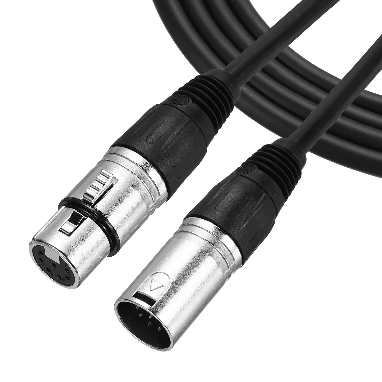 MECCANIXITY 16ft 7 Pin XLR Cable XLR Male to Female Adapter Microphone Cable for Stage Studio Cable 16 ft