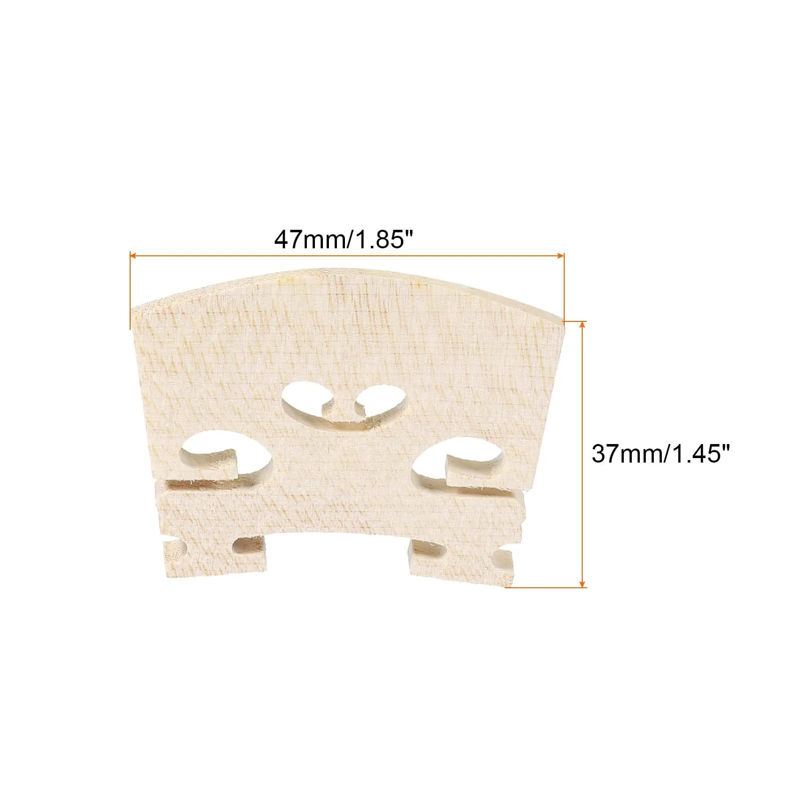 MECCANIXITY 3/4 Violin Bridge Maple Wood Violin Parts for 3/4 Violin, Pack of 4 - Image 2