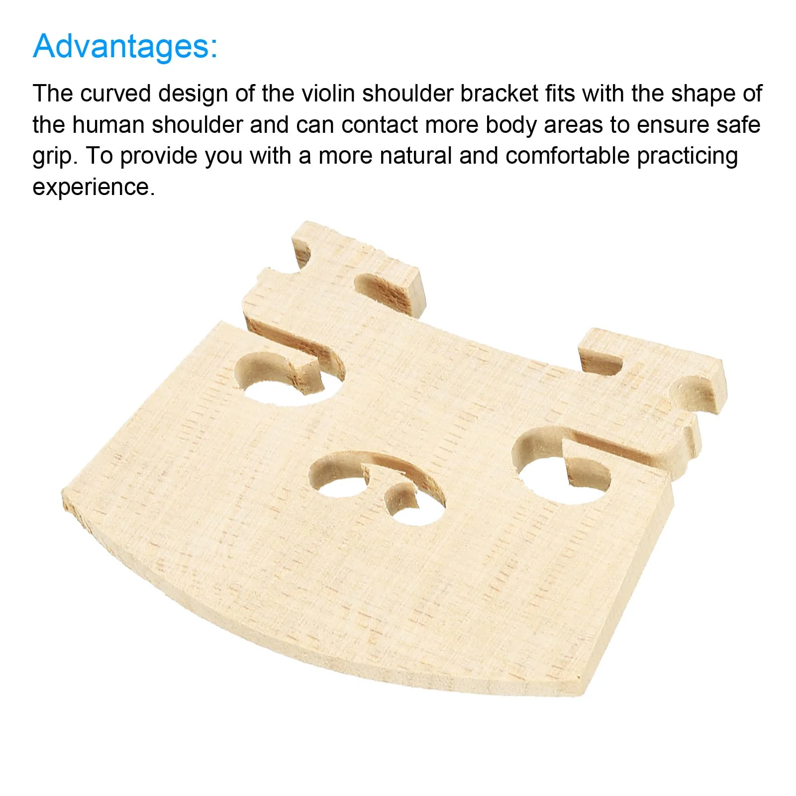 MECCANIXITY 3/4 Violin Bridge Maple Wood Violin Parts for 3/4 Violin, Pack of 4 - Image 4