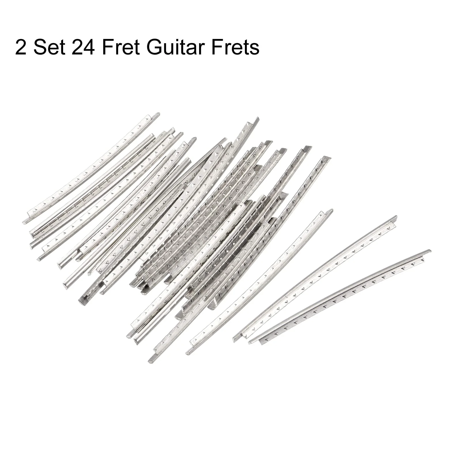 MECCANIXITY Electric Guitar Fret Wire Guitar Fretboard 24 Fret 2.4mm Silver Tone for Guitar Fingerboard Replacement, Pack of 48 - Image 3