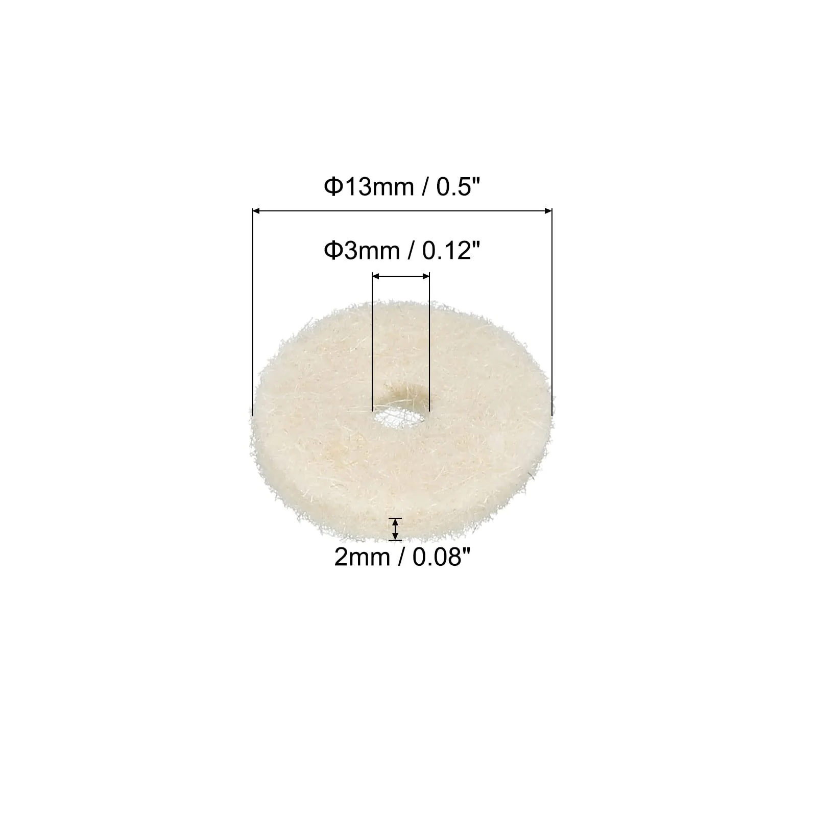 MECCANIXITY Guitar Strap Button Felt Washer Lock Strap Block Guitar White Gasket, for Guitar Strap Button, Pack of 10 - Image 2