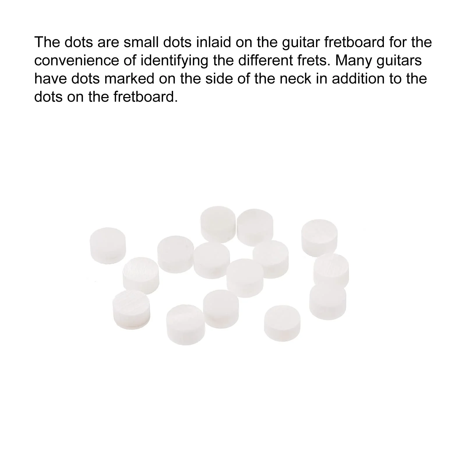 MECCANIXITY Inlay Dots Pearl Shell Fingerboard Dots Fret Inlay White 5x2mm for Guitar Bass Ukulele Banjo, Pack of 15 - Image 5