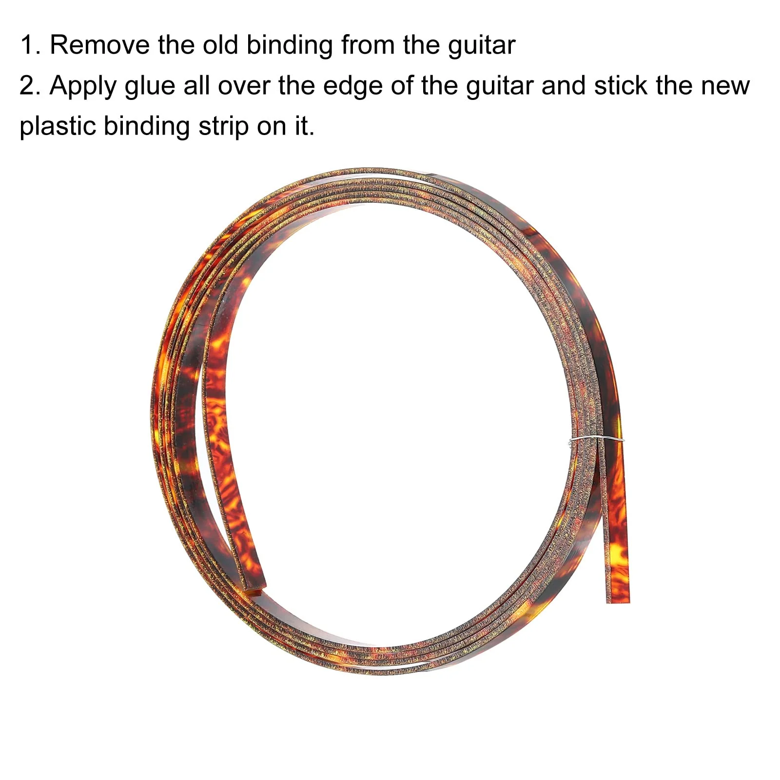 MECCANIXITY Plastic Binding Purfling Strip 1650x6x1.5mm Guitar Binding Edge Trim for Acoustic Classical Guitar Brown 2 Pack - Image 3
