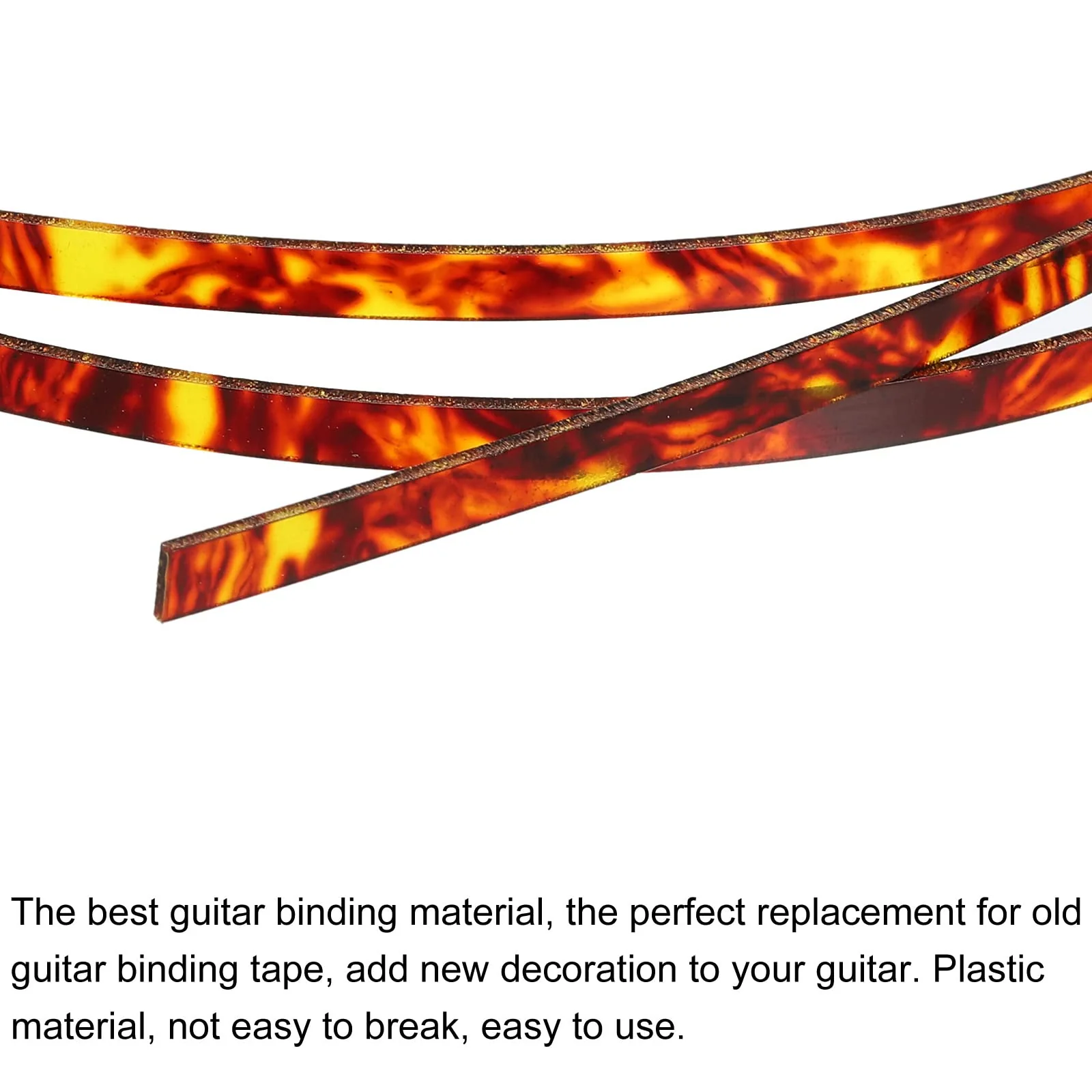 MECCANIXITY Plastic Binding Purfling Strip 1650x6x1.5mm Guitar Binding Edge Trim for Acoustic Classical Guitar Brown 2 Pack - Image 4