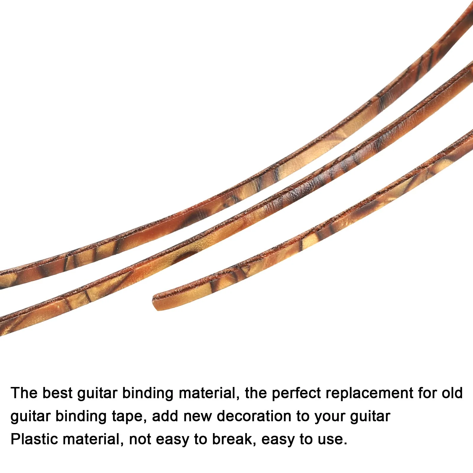 MECCANIXITY Plastic Binding Purfling Strip 1650x6x1.5mm Guitar Binding Edge Trim for Acoustic Classical Guitar Light Brown - Image 4