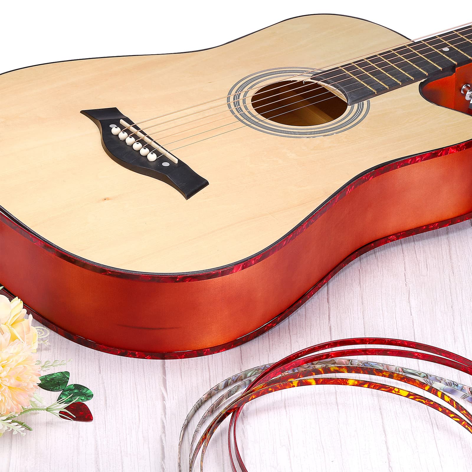 MECCANIXITY Plastic Binding Purfling Strip 1650x6x1.5mm Guitar Binding Edge Trim for Acoustic Classical Guitar Light Brown - Image 5