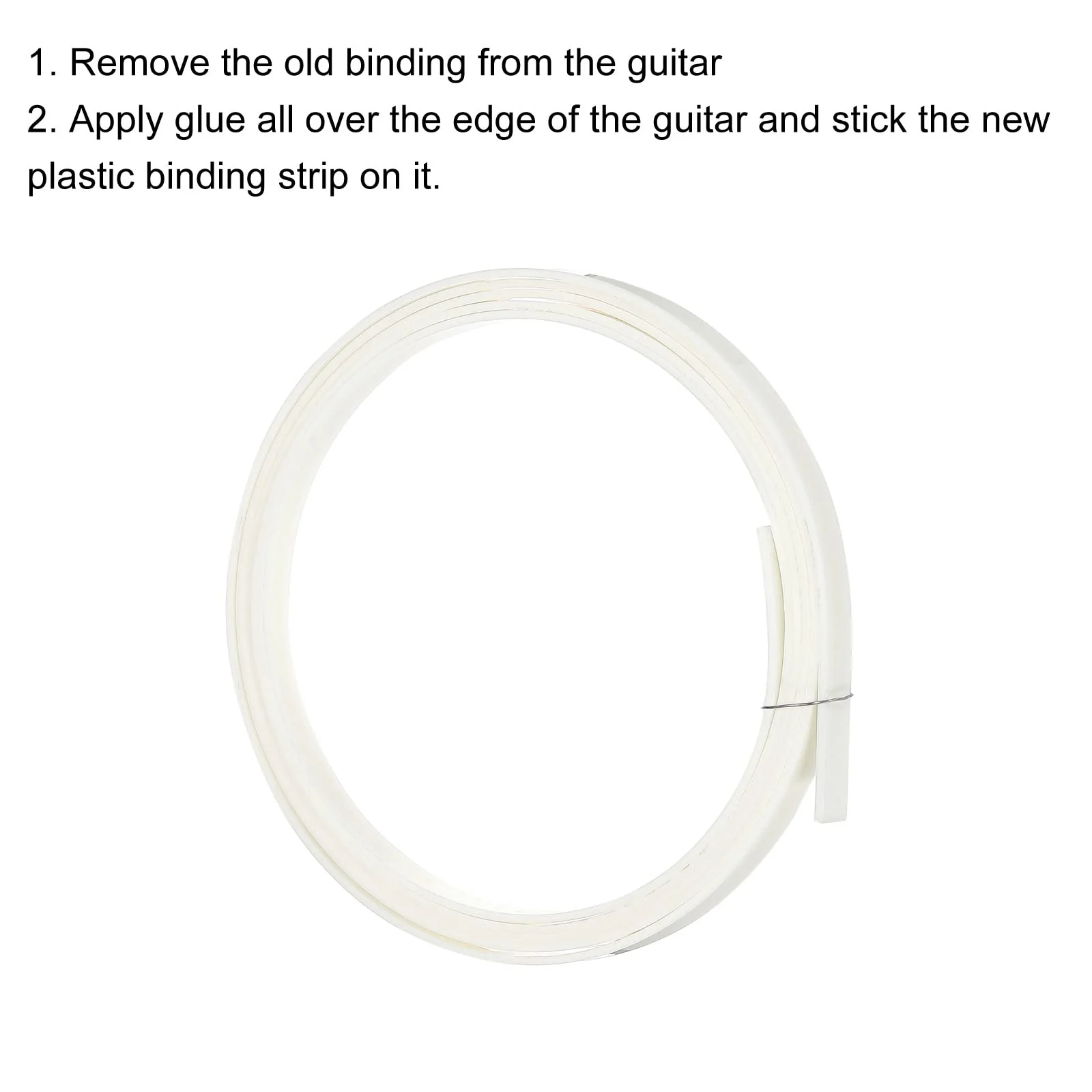 MECCANIXITY Plastic Binding Purfling Strip 1650x6x1.5mm Guitar Binding Edge Trim for Acoustic Classical Guitar White 2 Pack - Image 3