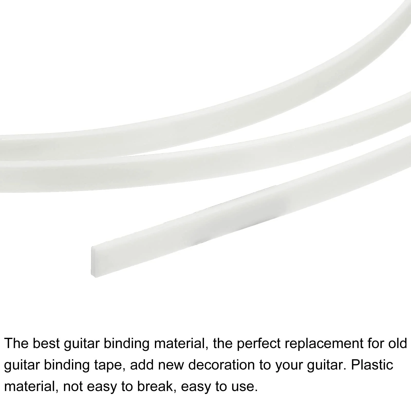 MECCANIXITY Plastic Binding Purfling Strip 1650x6x1.5mm Guitar Binding Edge Trim for Acoustic Classical Guitar White 2 Pack - Image 4