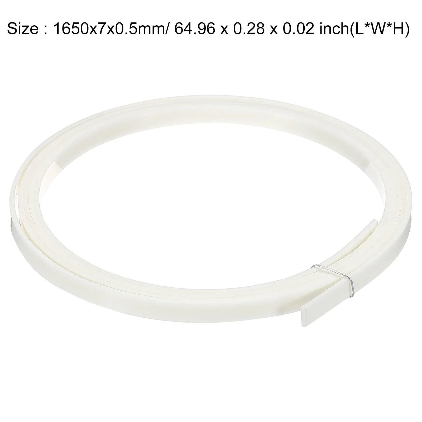 MECCANIXITY Plastic Binding Purfling Strip 1650x7x1.5mm Guitar Binding Edge Trim for Acoustic Classical Guitar White 1 Pack - Image 2