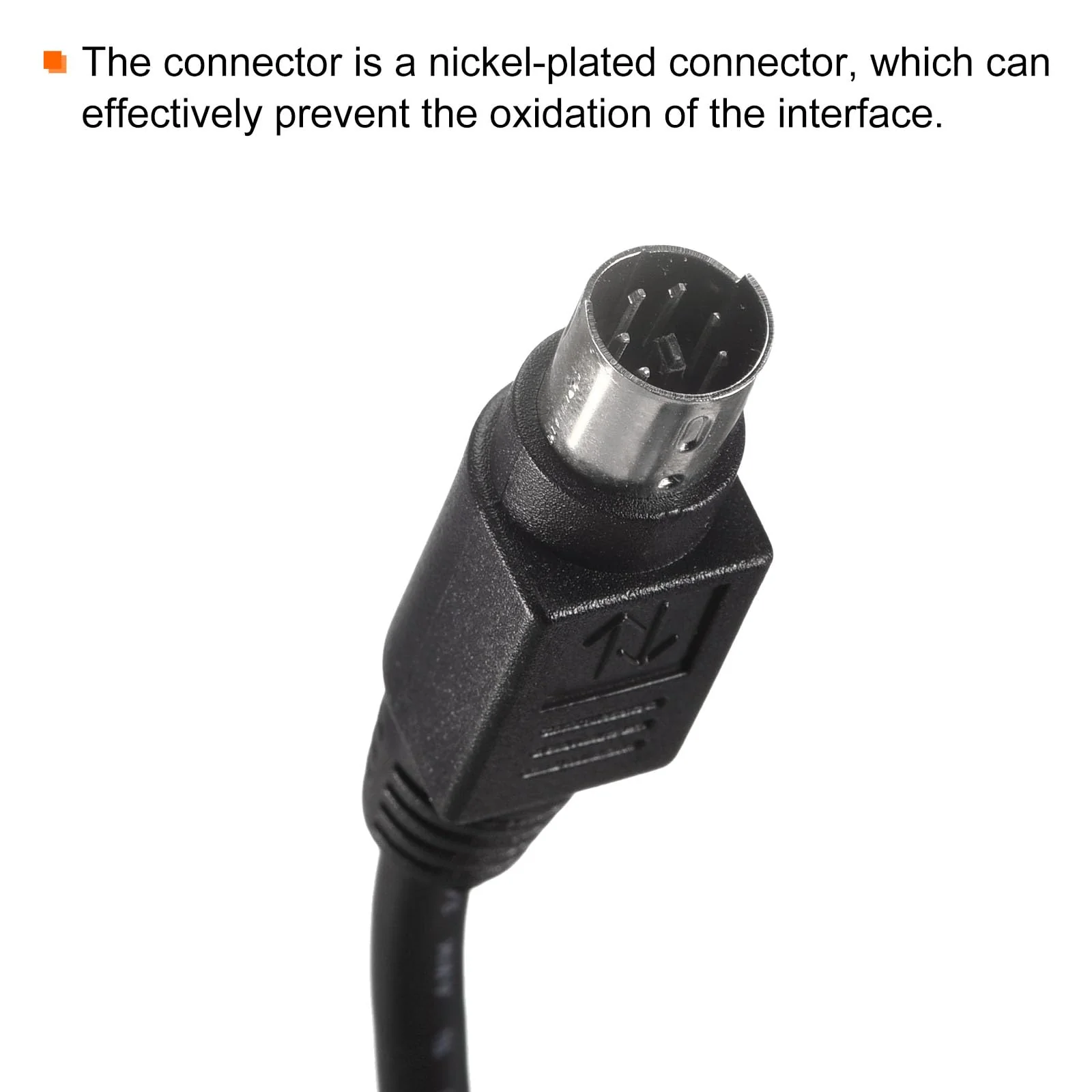 MECCANIXITY PS/2 Mouse and Keyboard Extension Cable 6 Pin 4.92 Feet Male to Male for PC 2 Pcs Black - Image 3