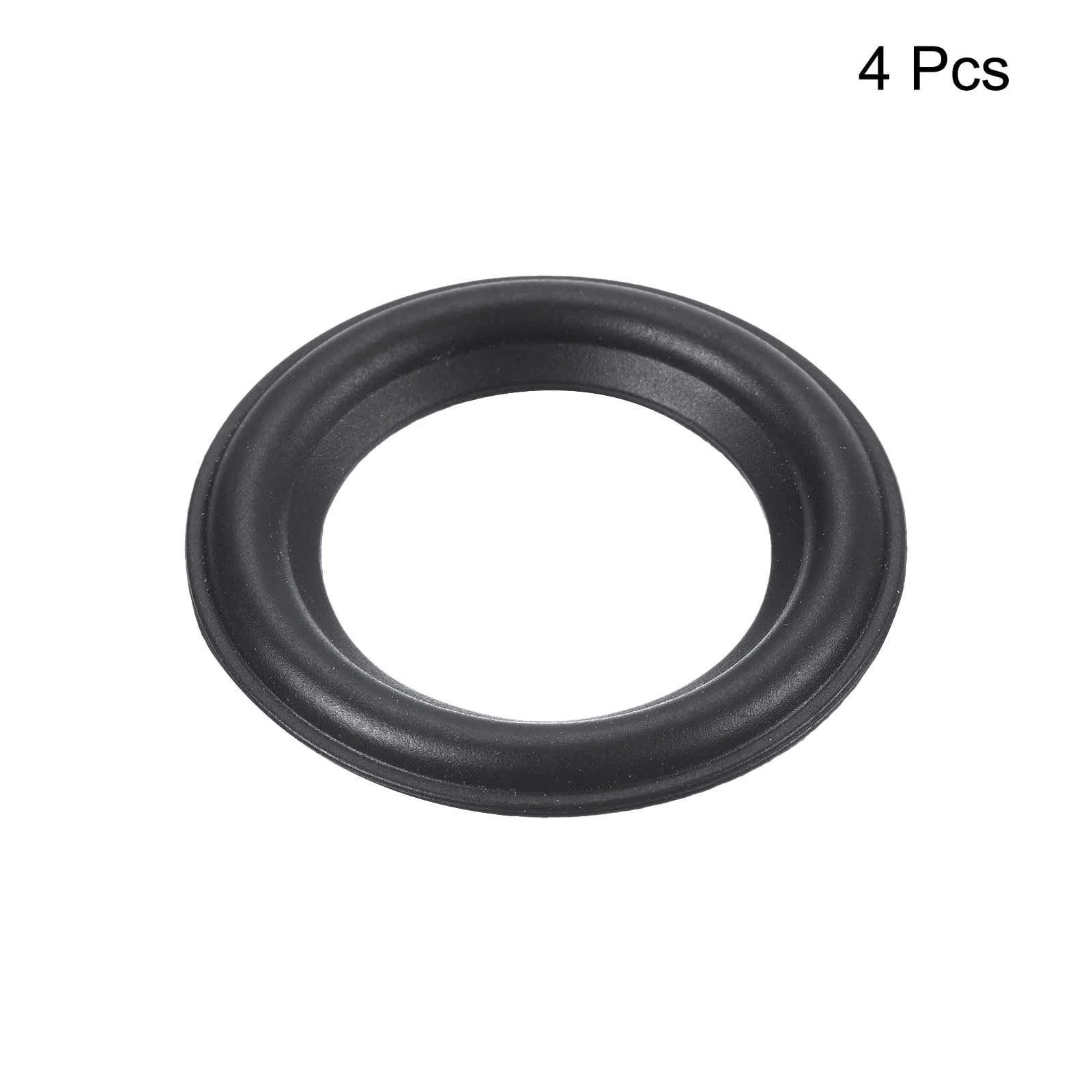 MECCANIXITY Rubber Speaker Foam Edge Surround Rings 2.25 Inch 33mm x 53mm Perforated Subwoofer Rings Replacement Parts for Speaker Repair or DIY Black 4 Pcs - Image 3