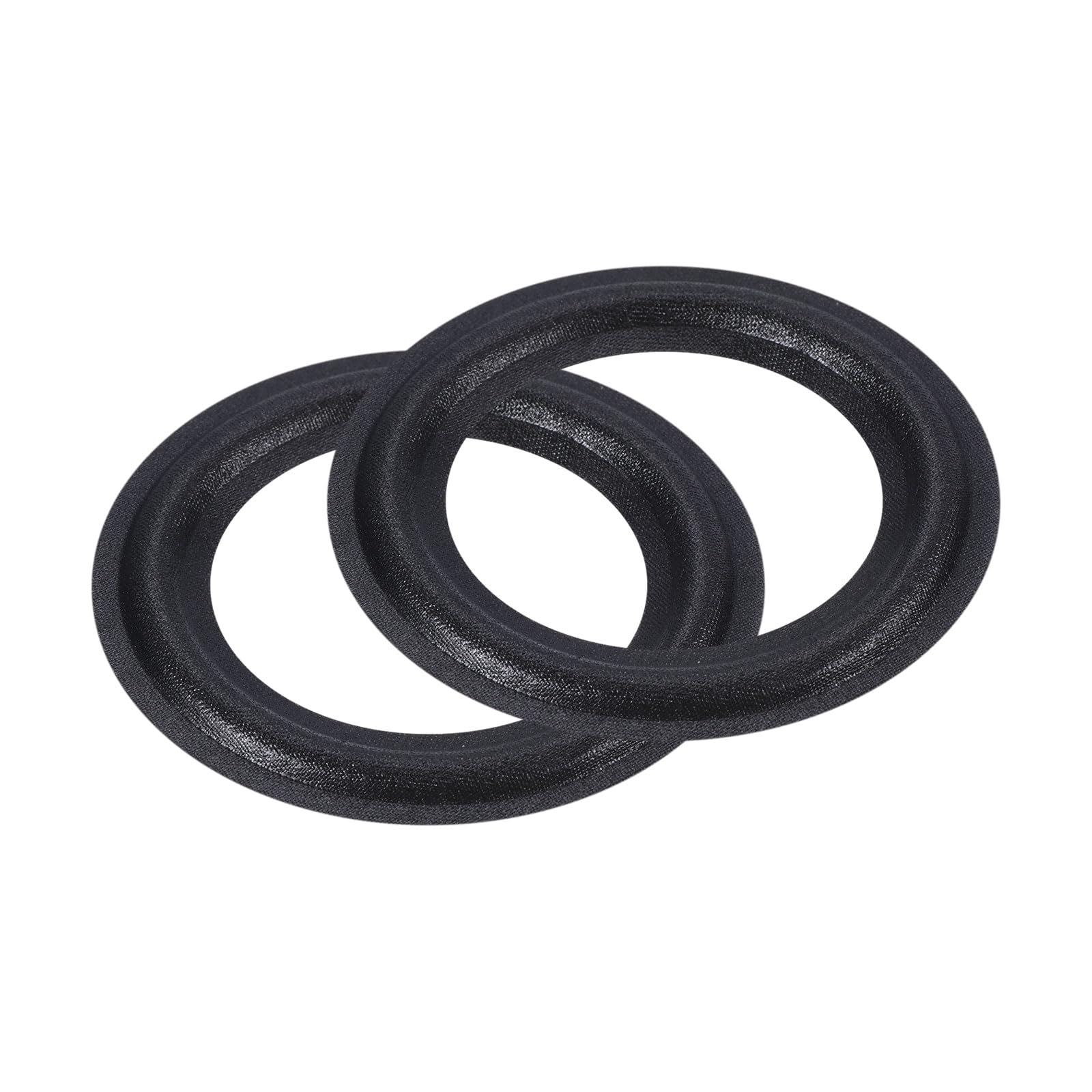 MECCANIXITY Rubber Speaker Foam Edge Surround Rings 2.5 Inch 42mm x 68mm Perforated Subwoofer Rings Replacement Parts for Speaker Repair or DIY Black 2 Pcs