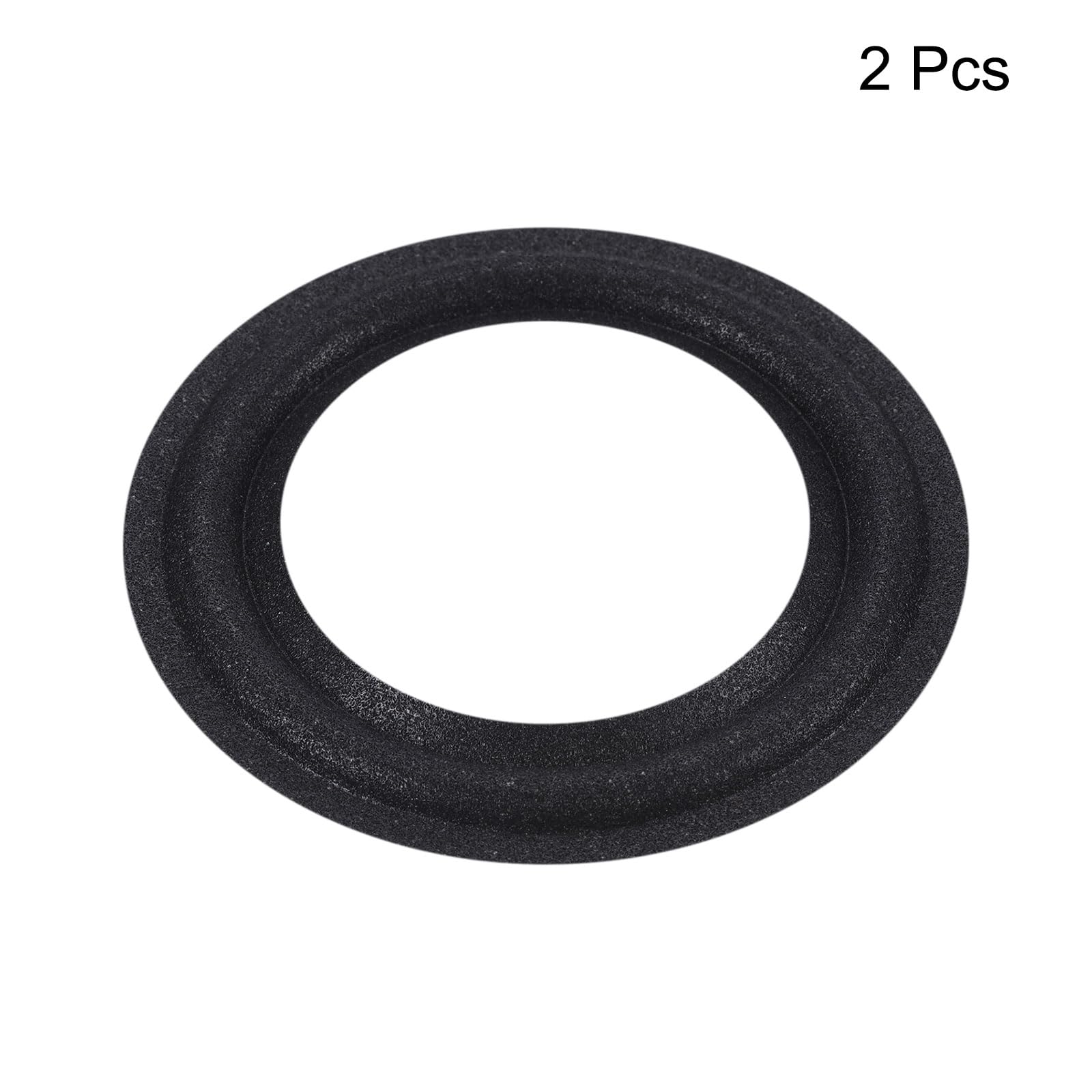 MECCANIXITY Rubber Speaker Foam Edge Surround Rings 3 Inch 47mm x 75mm Perforated Subwoofer Rings Replacement Parts for Speaker Repair or DIY Black 2 Pcs - Image 3