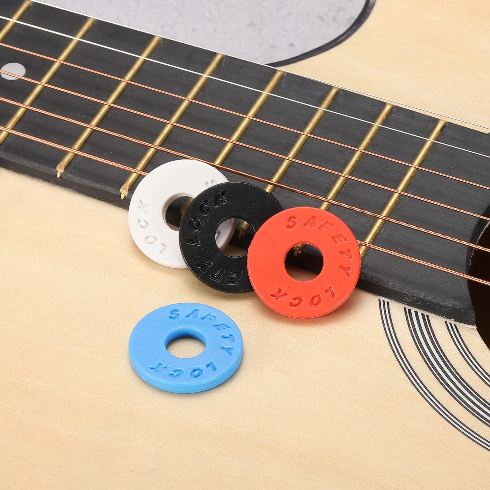 MECCANIXITY Strap Blocks Silicone Rubber Strap Block White, for Guitar Strap Button, Pack of 4 - Image 5
