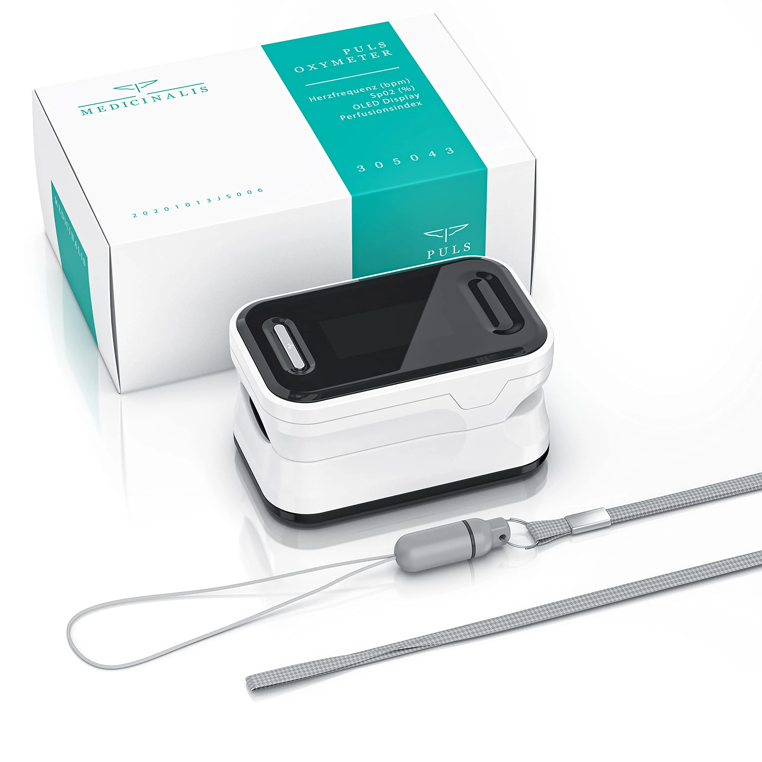 Medicinalis - Finger Pulse Oximeter - SpO2 Heart Rate Monitor - Finger Pulse Oximeter - Measurement of Pulse and Oxygen Saturation on the Finger - OLED Display - Battery Indicator - Alarm - One Touch Single - Image 7