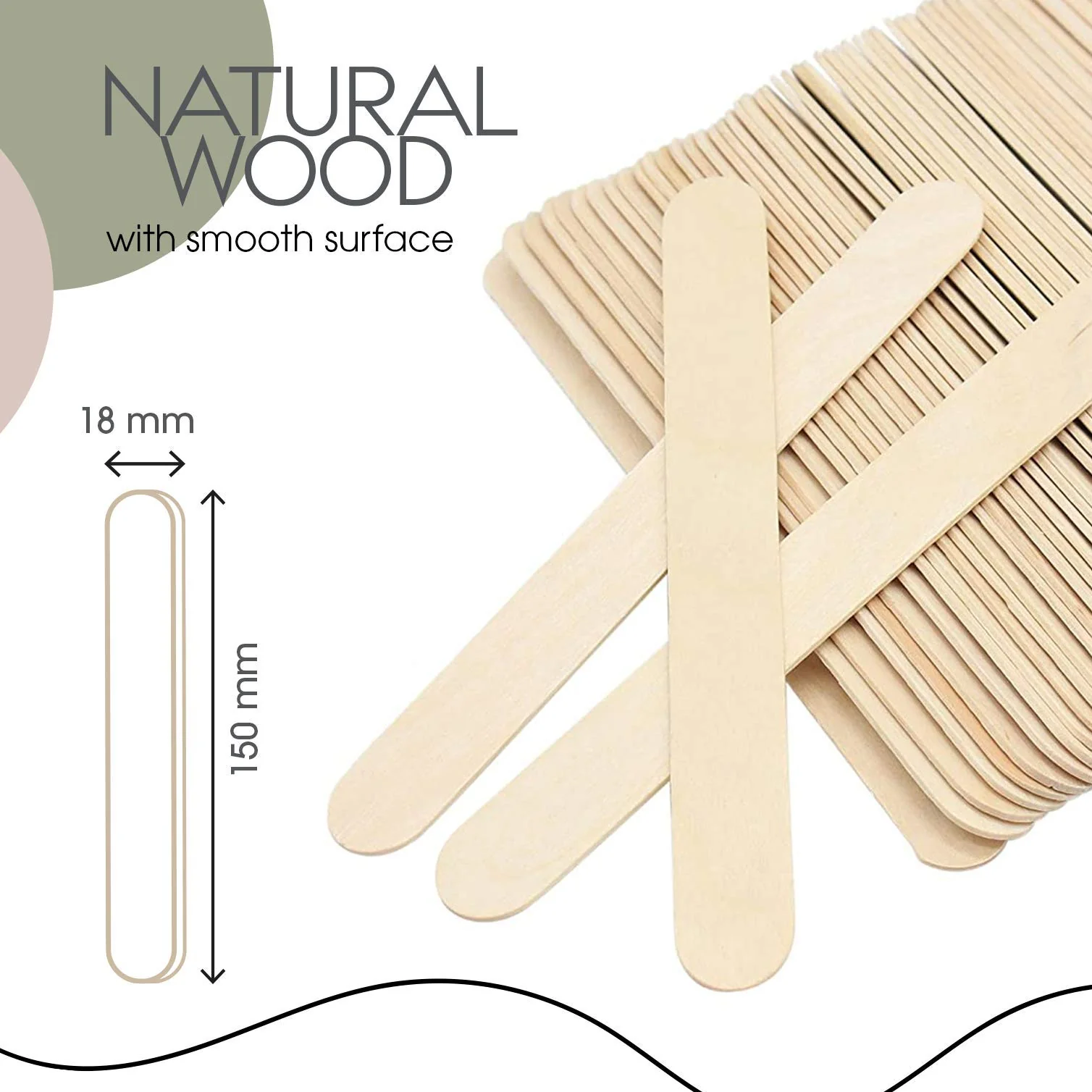 Medrull Wooden Mouth Depressors Pack of 100, 1.8 cm x 15 cm Individually Packed in Paper Bag for Applying Ointments or Waxes for Medical Purposes to Examine the Mouth and Throat Space 1.8cm x 15cm (100 Stück Einzeln verpackt) - Image 3