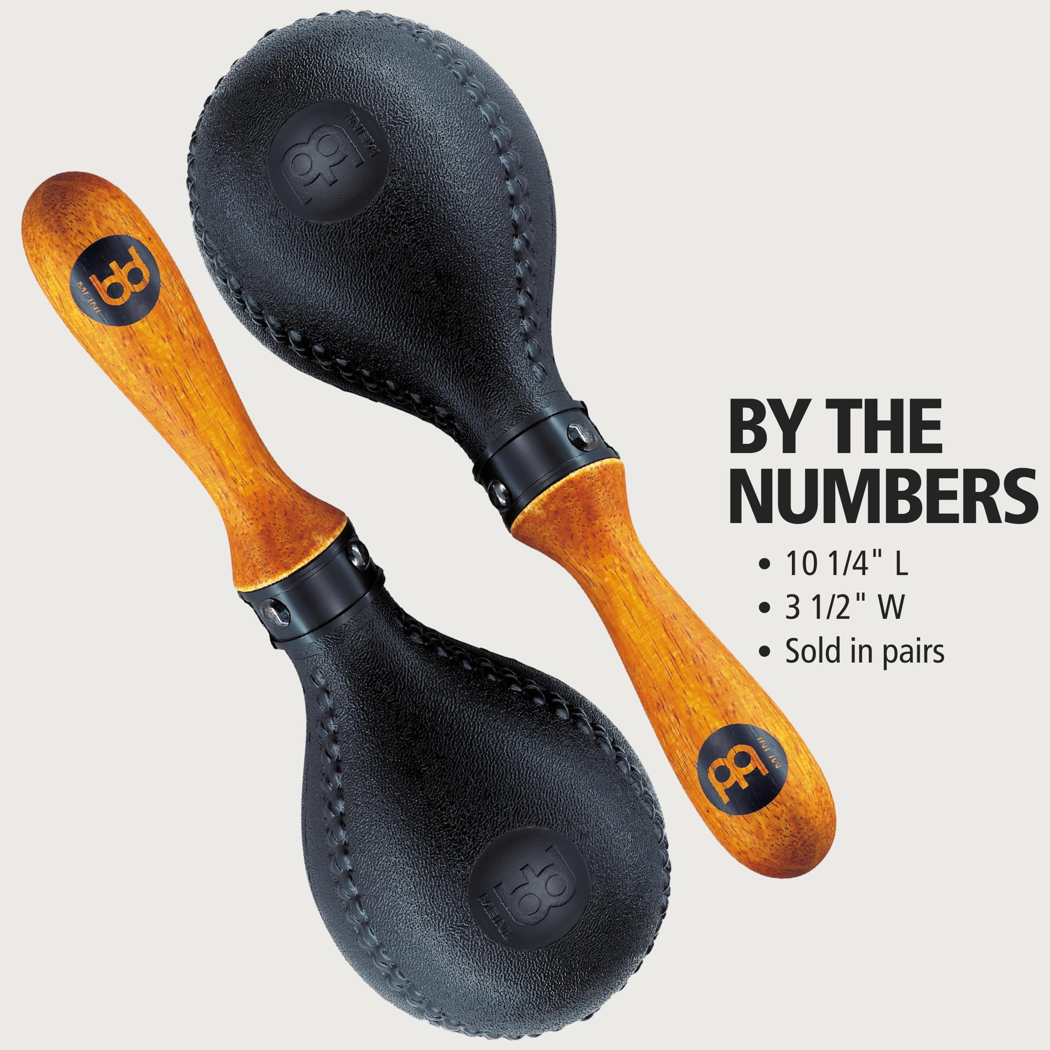 Meinl Percussion, Standard Size with ABS Plastic Wooden Concert Maracas Hand Shaker Rattles with All-weather Synthetic Shells — NOT MADE IN CHINA — Solid Wood Handles, 2-YEAR WARRANTY (PM2BK) - Image 5