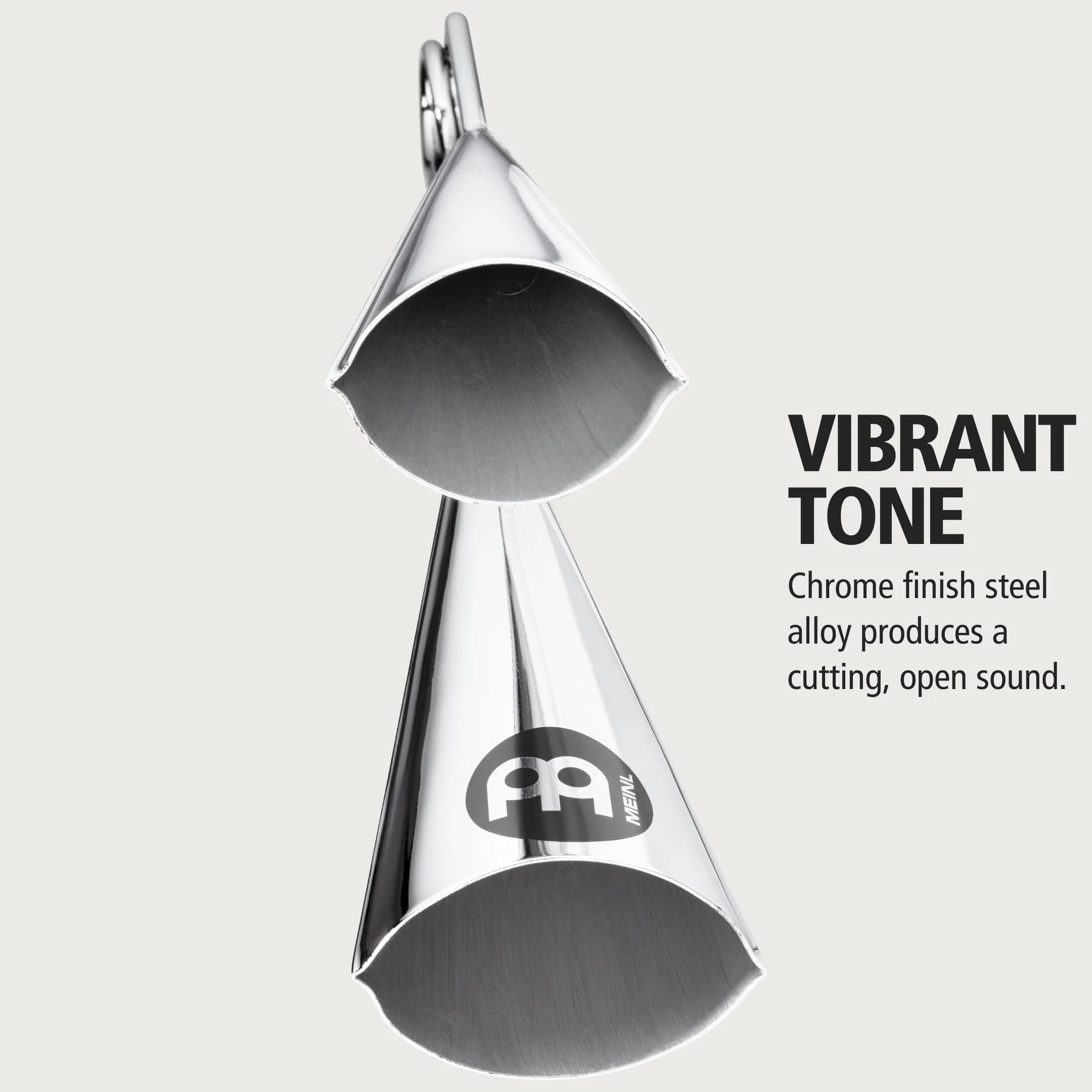 Meinl Percussion STBAG2-CH Tonally Matched Chrome Finish Steel Handheld A-Go-Go Bells, Large - Image 4