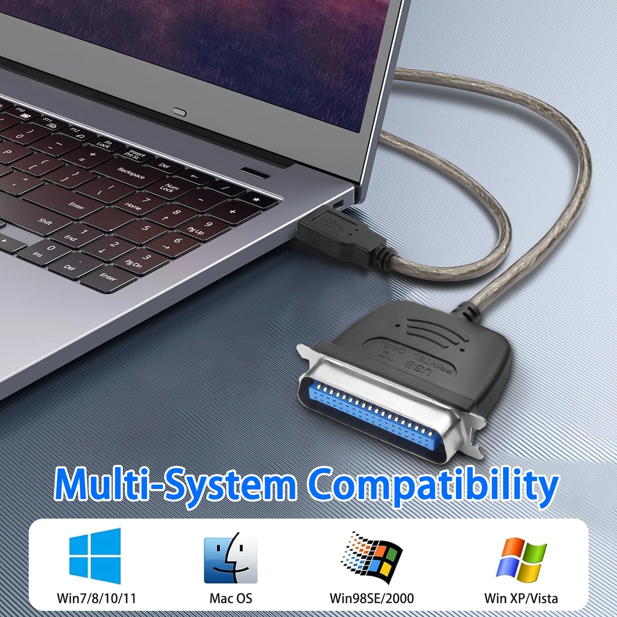 MEIRIYFA USB 2.0 to Parallel IEEE 1284 CN36 Printer Adapter Cable, USB to CN36 Parallel Printer Cable for Old Printer, Centronics Parallel Converter (1.5M) - Image 6