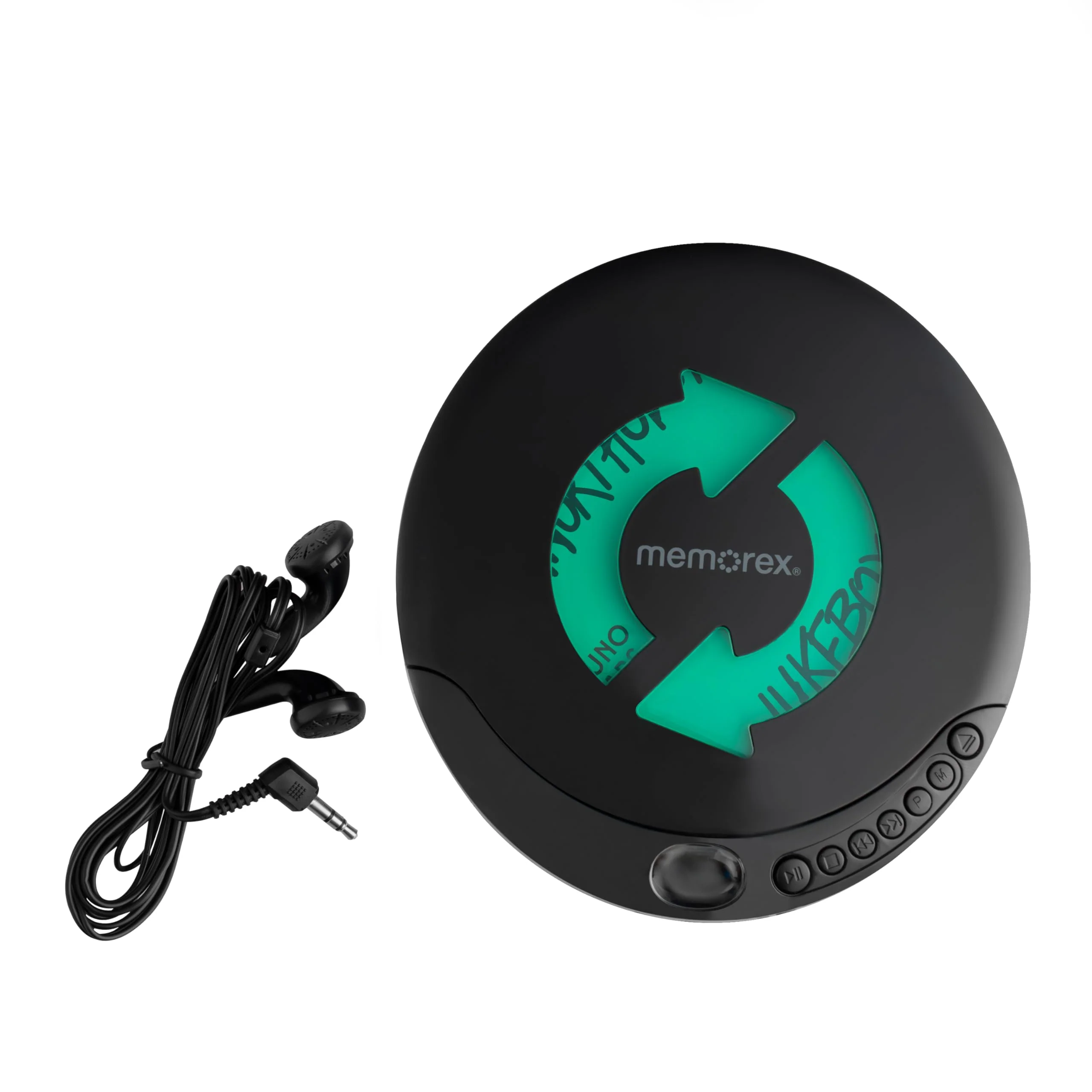Memorex MX-DM80 Portable CD Player | Compact Disc Player with Anti-Shock Technology | LCD Display, Stereo Earbuds, Low Battery Indicator | CD/CD-R/RW Compatible for Personal Music - Image 2